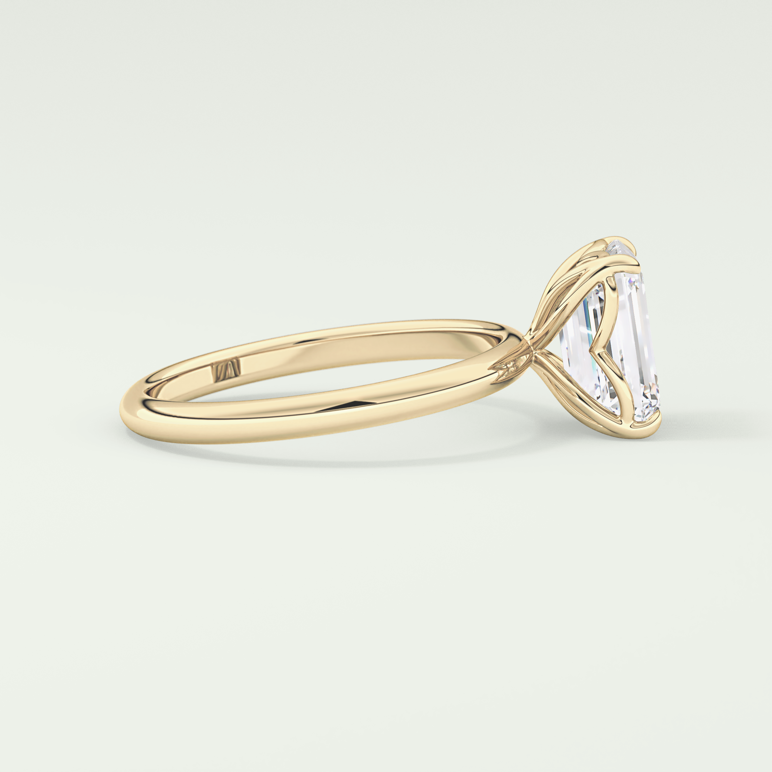 1.75 CT Emerald Cut Solitaire Lab-Grown Diamond Engagement Ring 3