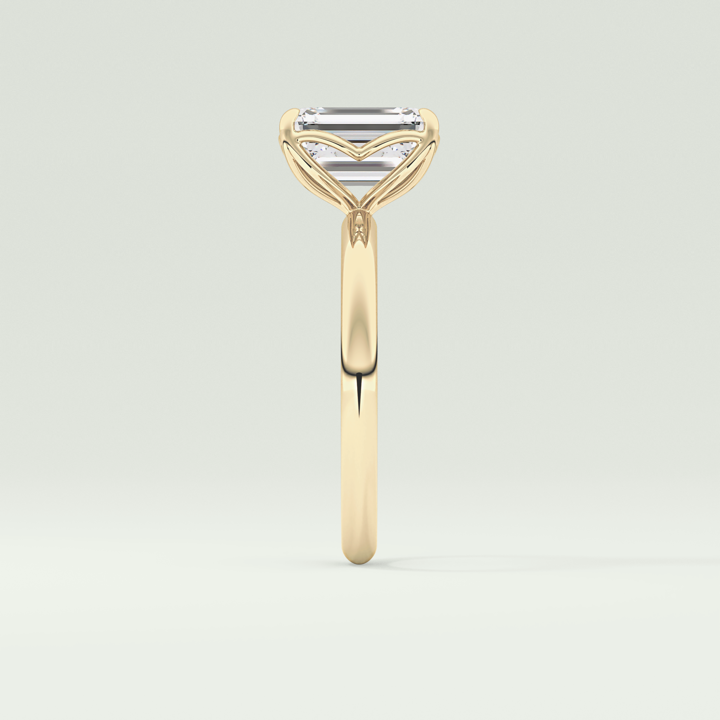1.75 CT Emerald Cut Solitaire Lab-Grown Diamond Engagement Ring 4