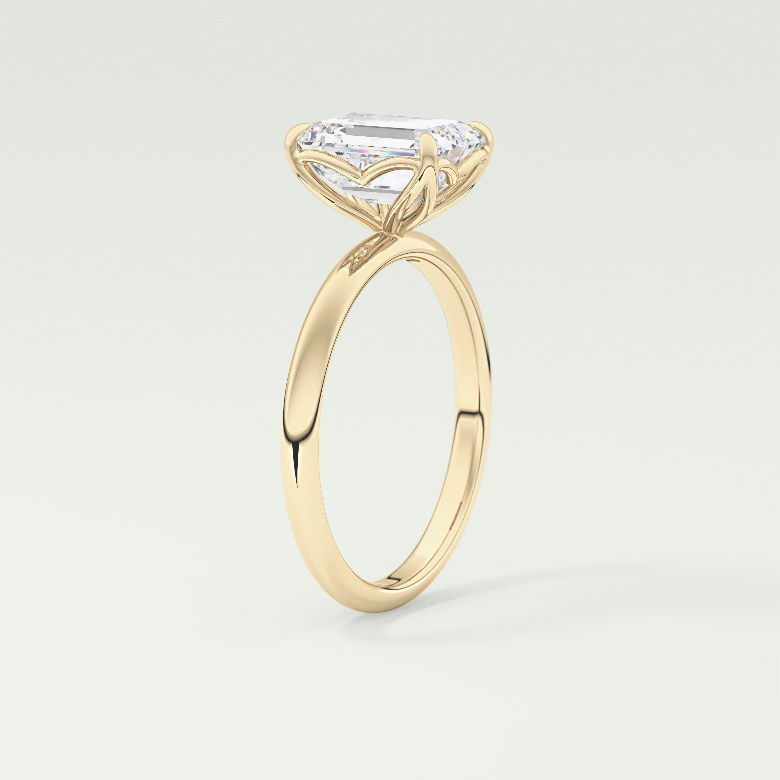 1.75 CT Emerald Cut Solitaire Lab-Grown Diamond Engagement Ring 5