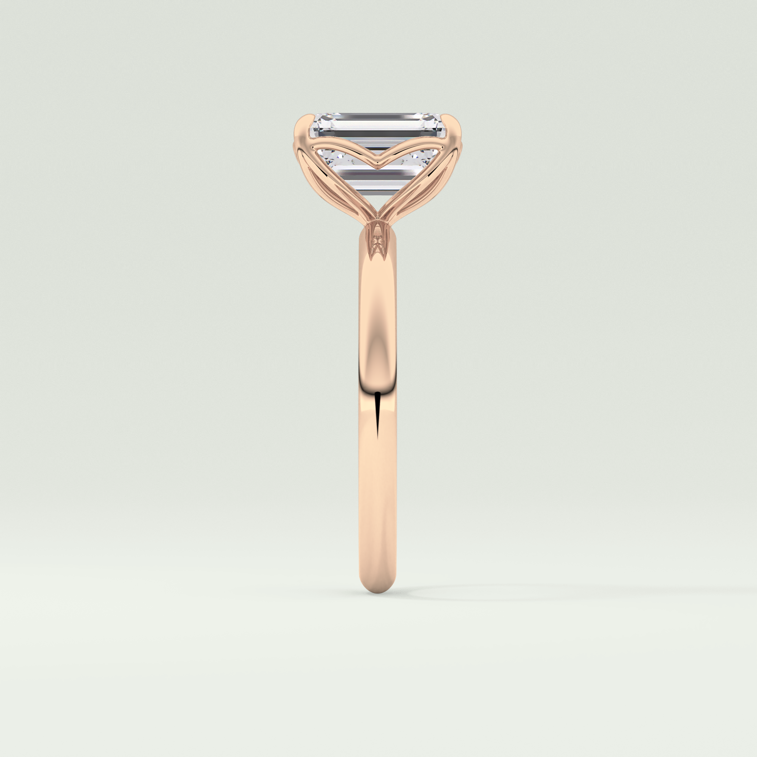 1.75 CT Emerald Cut Solitaire Lab-Grown Diamond Engagement Ring 10
