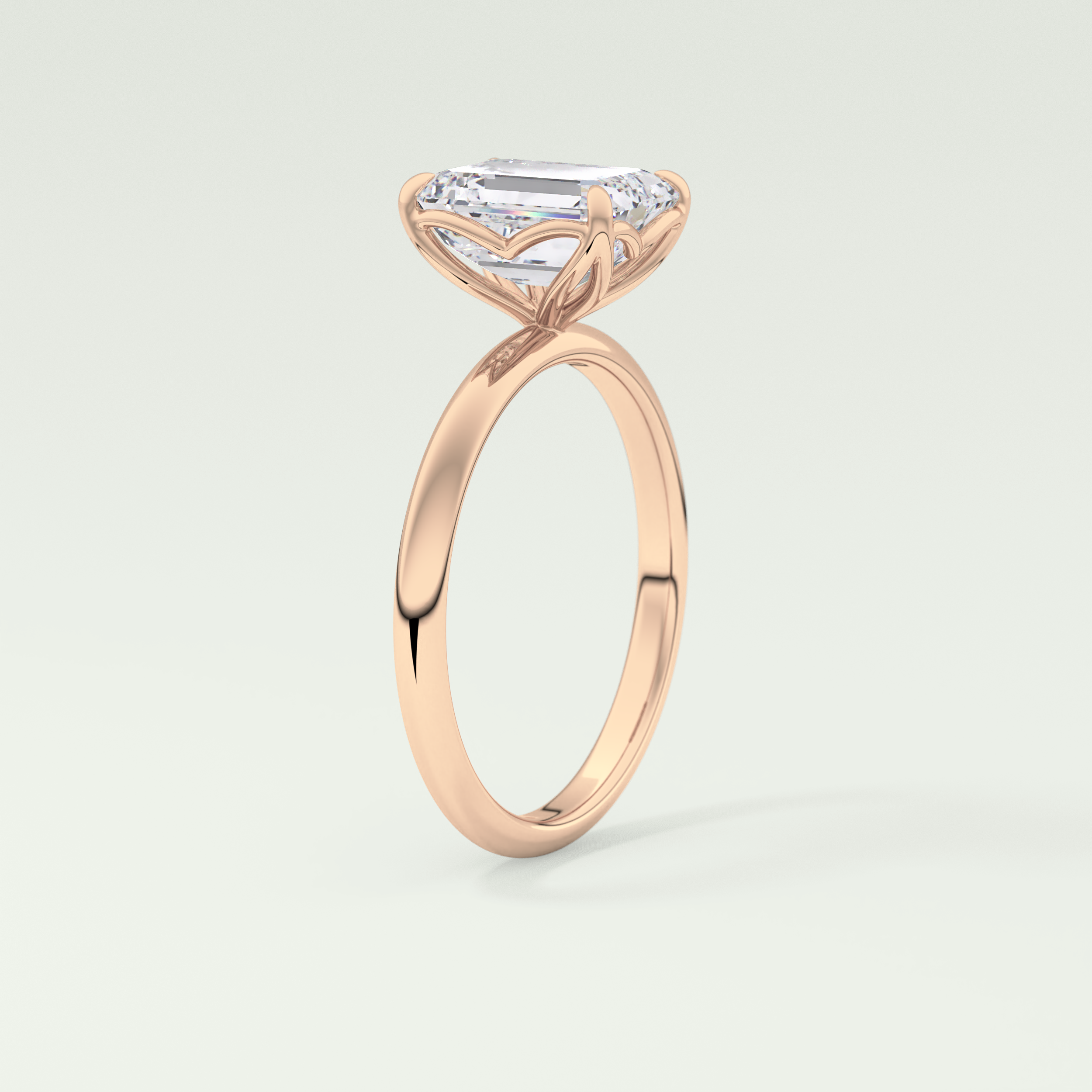 1.75 CT Emerald Cut Solitaire Lab-Grown Diamond Engagement Ring 11