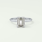 1.75 CT Emerald Cut Solitaire Moissanite Engagement Ring