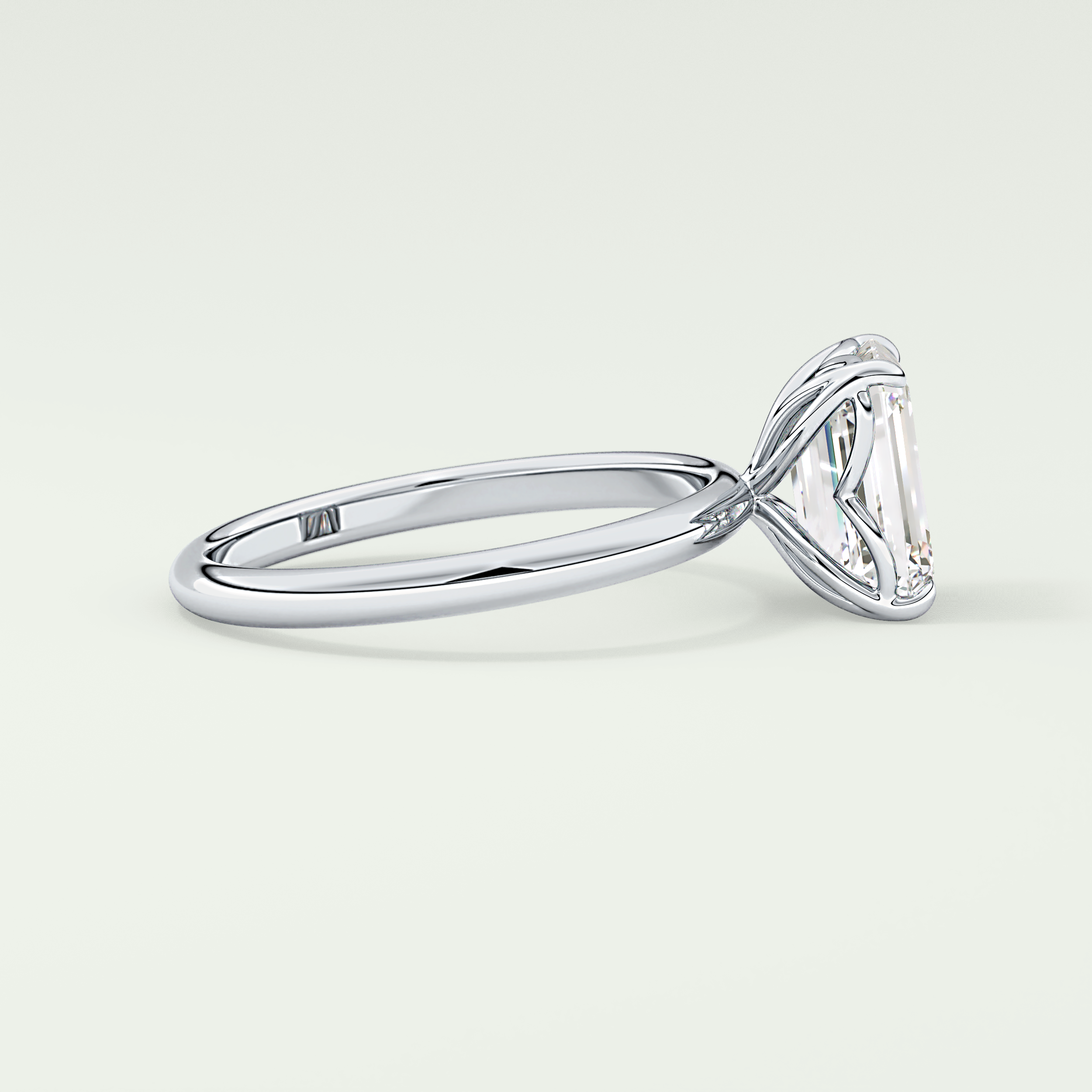 1.75 CT Emerald Cut Solitaire Lab-Grown Diamond Engagement Ring 15