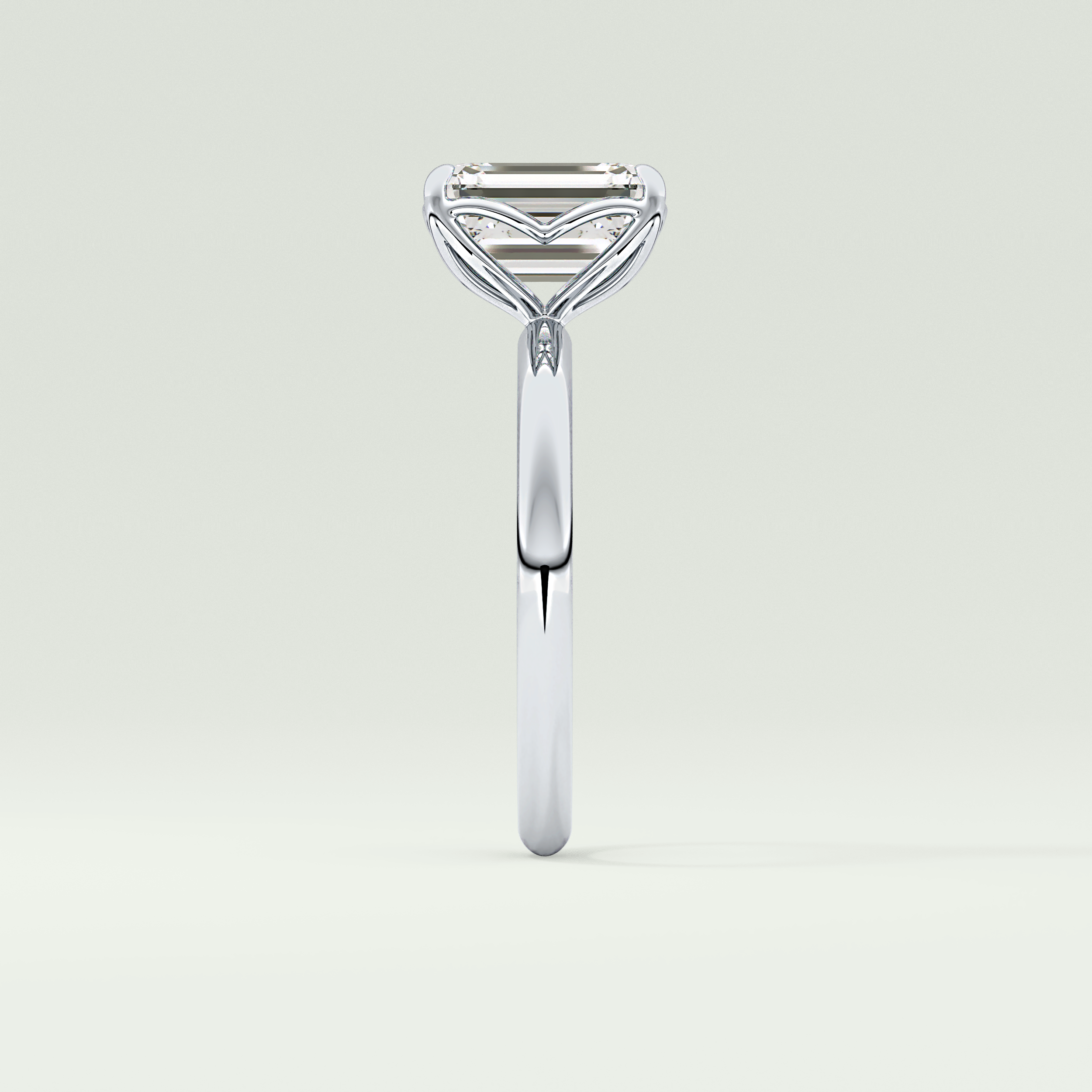 1.75 CT Emerald Cut Solitaire Lab-Grown Diamond Engagement Ring 16