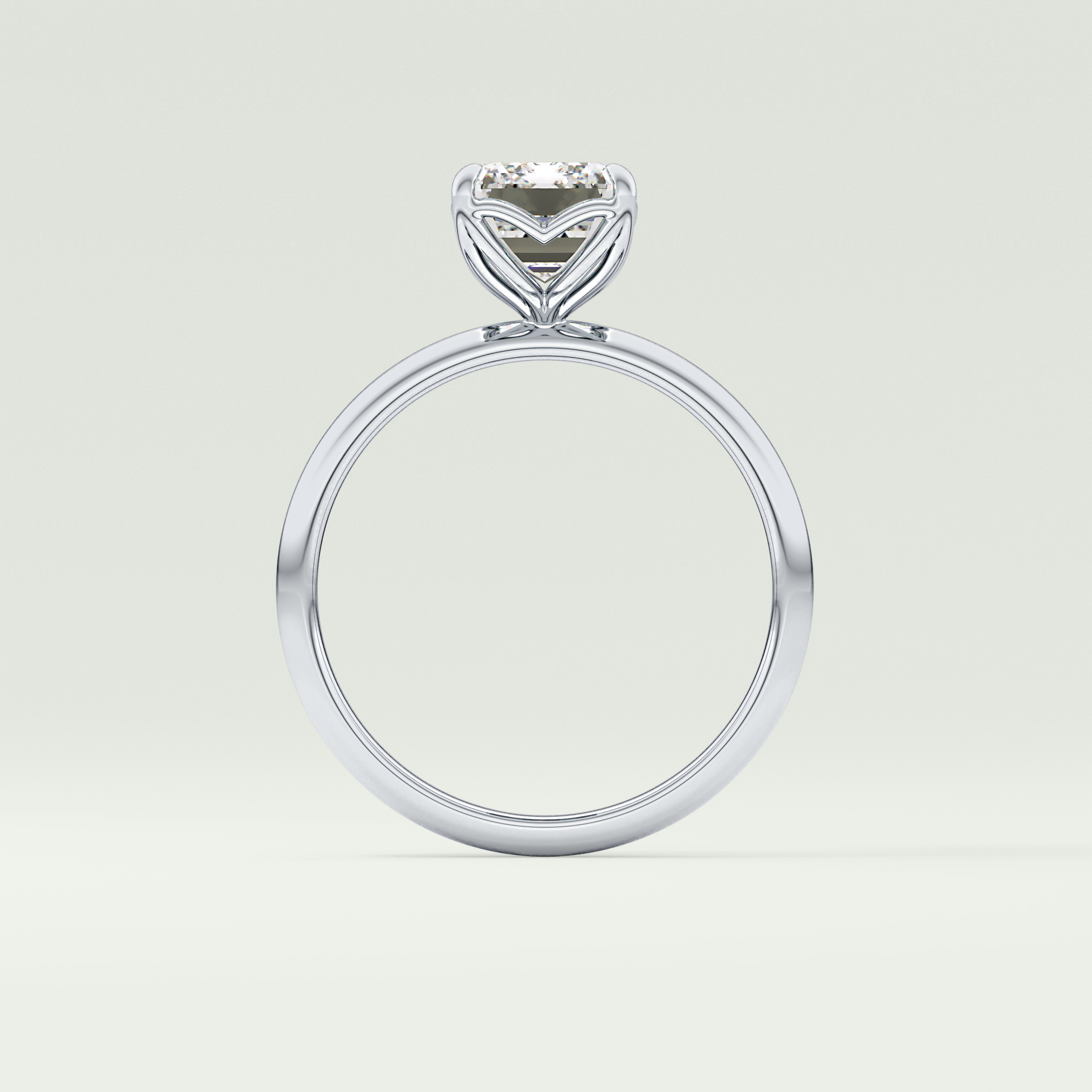 1.75 CT Emerald Cut Solitaire Lab-Grown Diamond Engagement Ring 18
