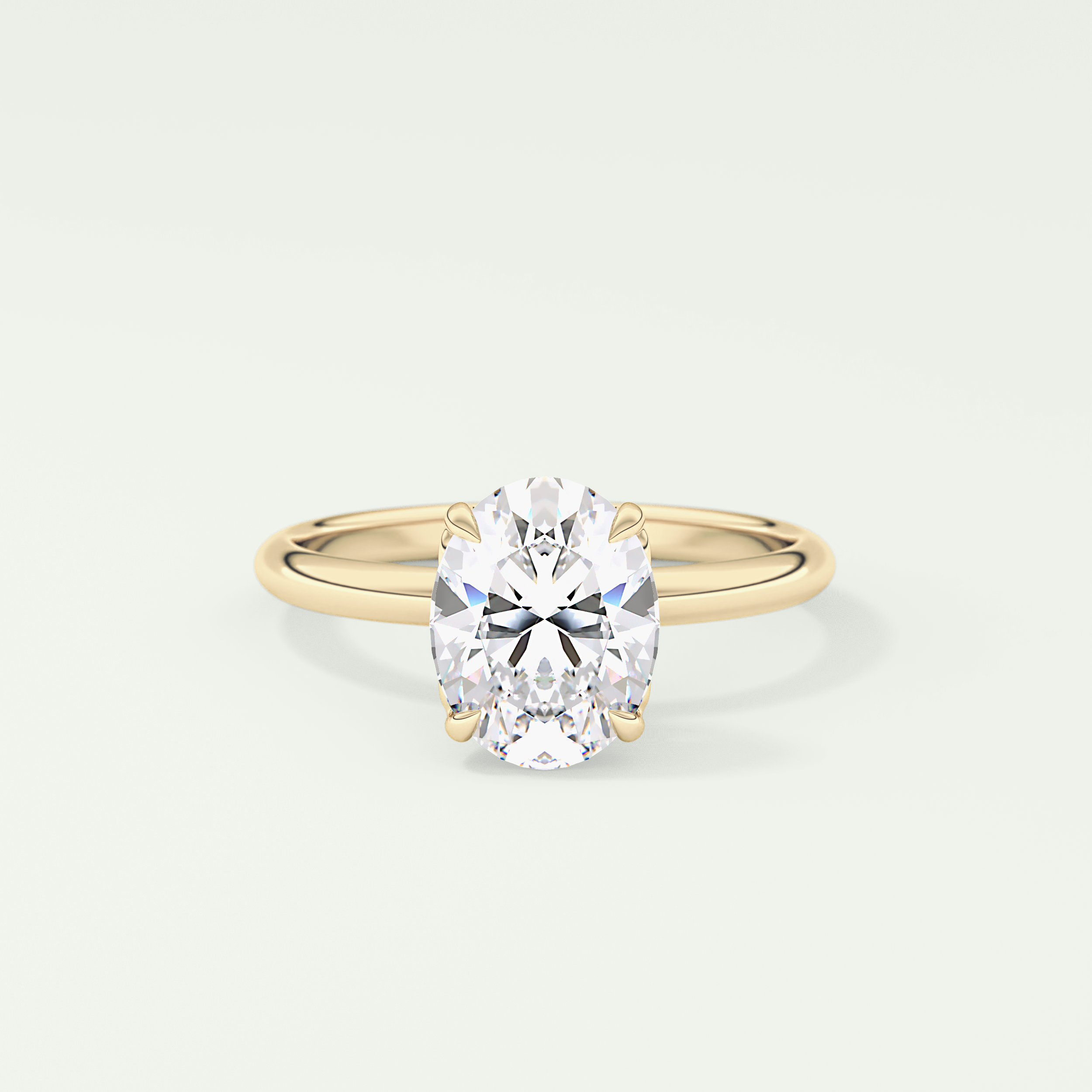 1.5 CT Oval Cut Solitaire Lab-Grown Diamond Engagement Ring 1