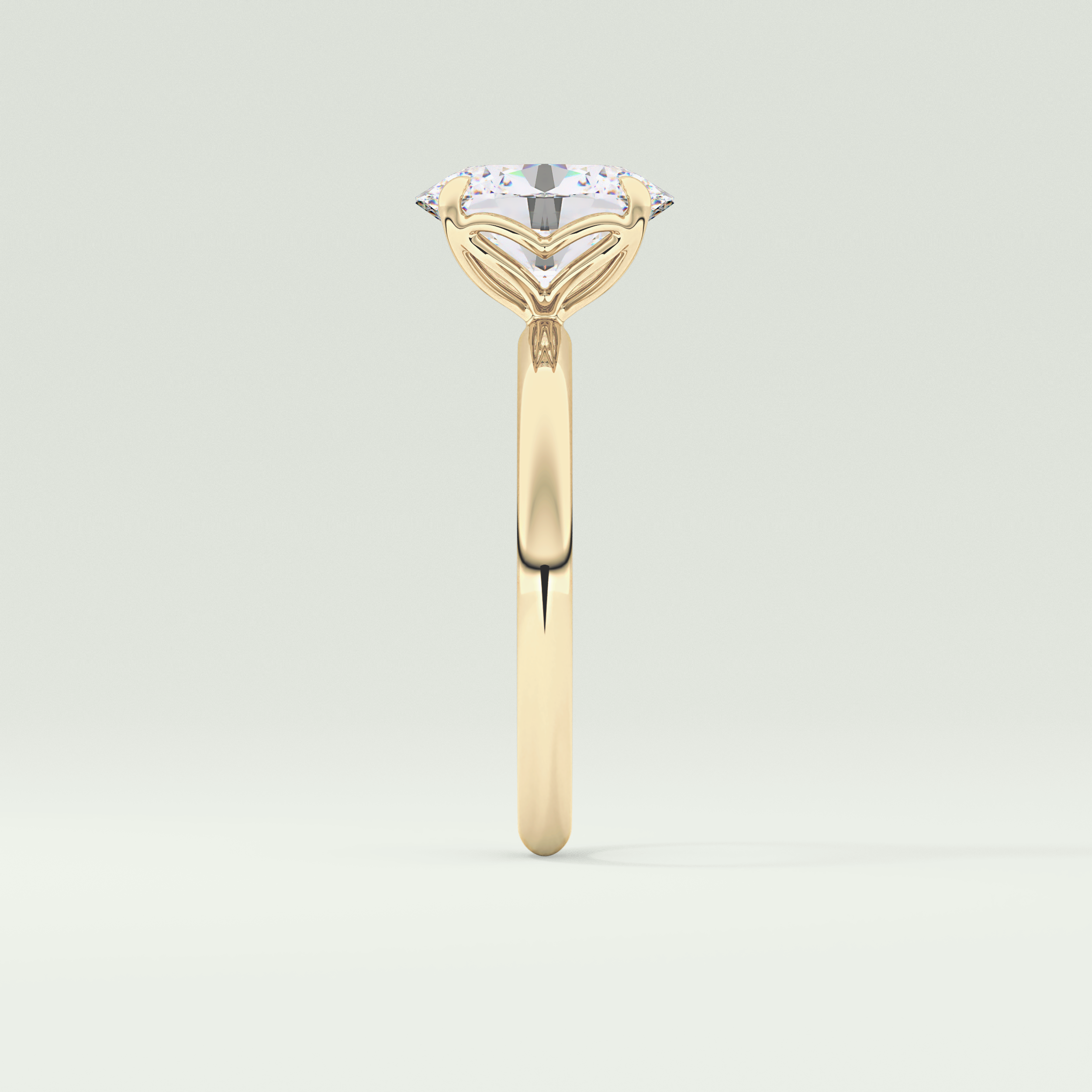 1.5 CT Oval Cut Solitaire Lab-Grown Diamond Engagement Ring 4