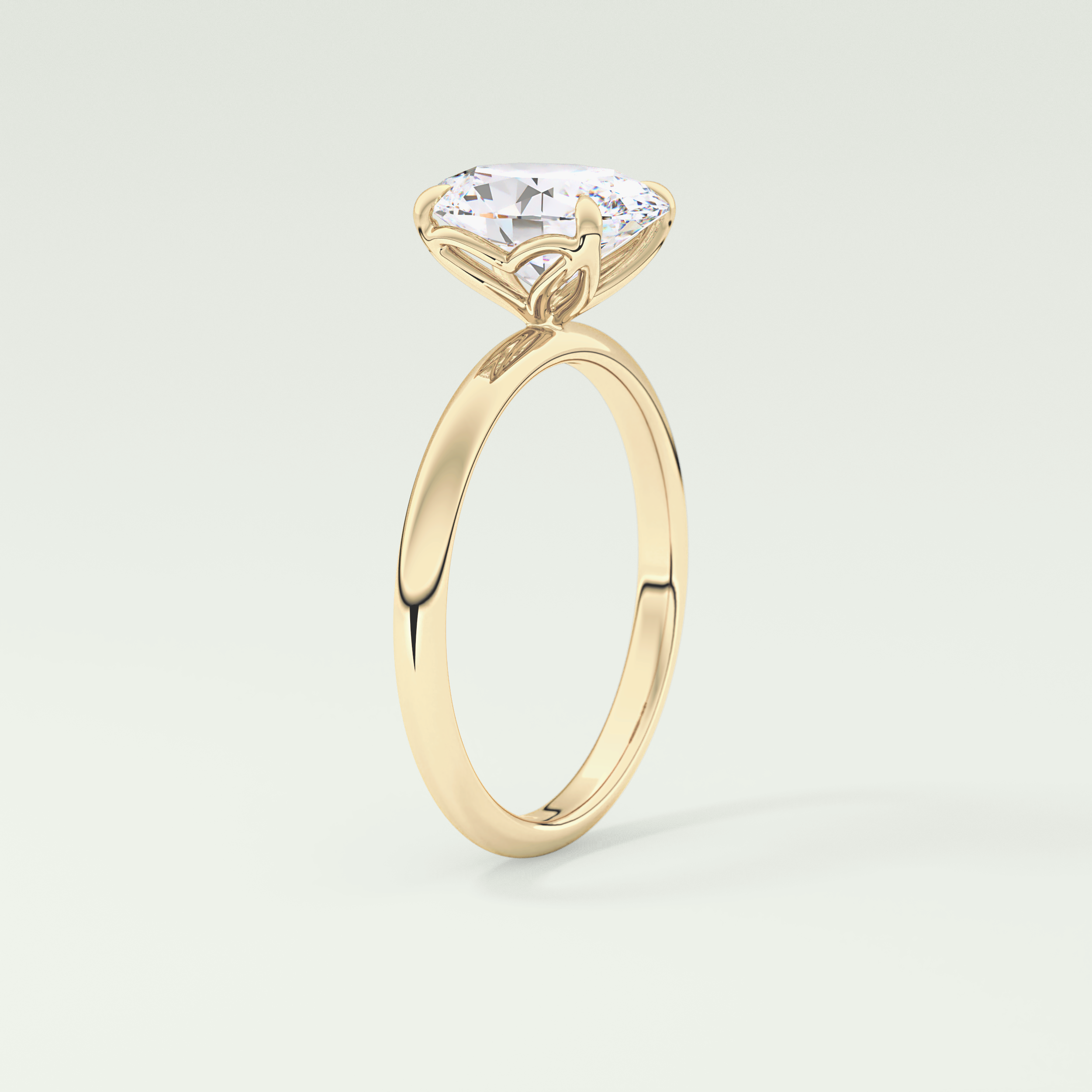 1.5 CT Oval Cut Solitaire Lab-Grown Diamond Engagement Ring 5