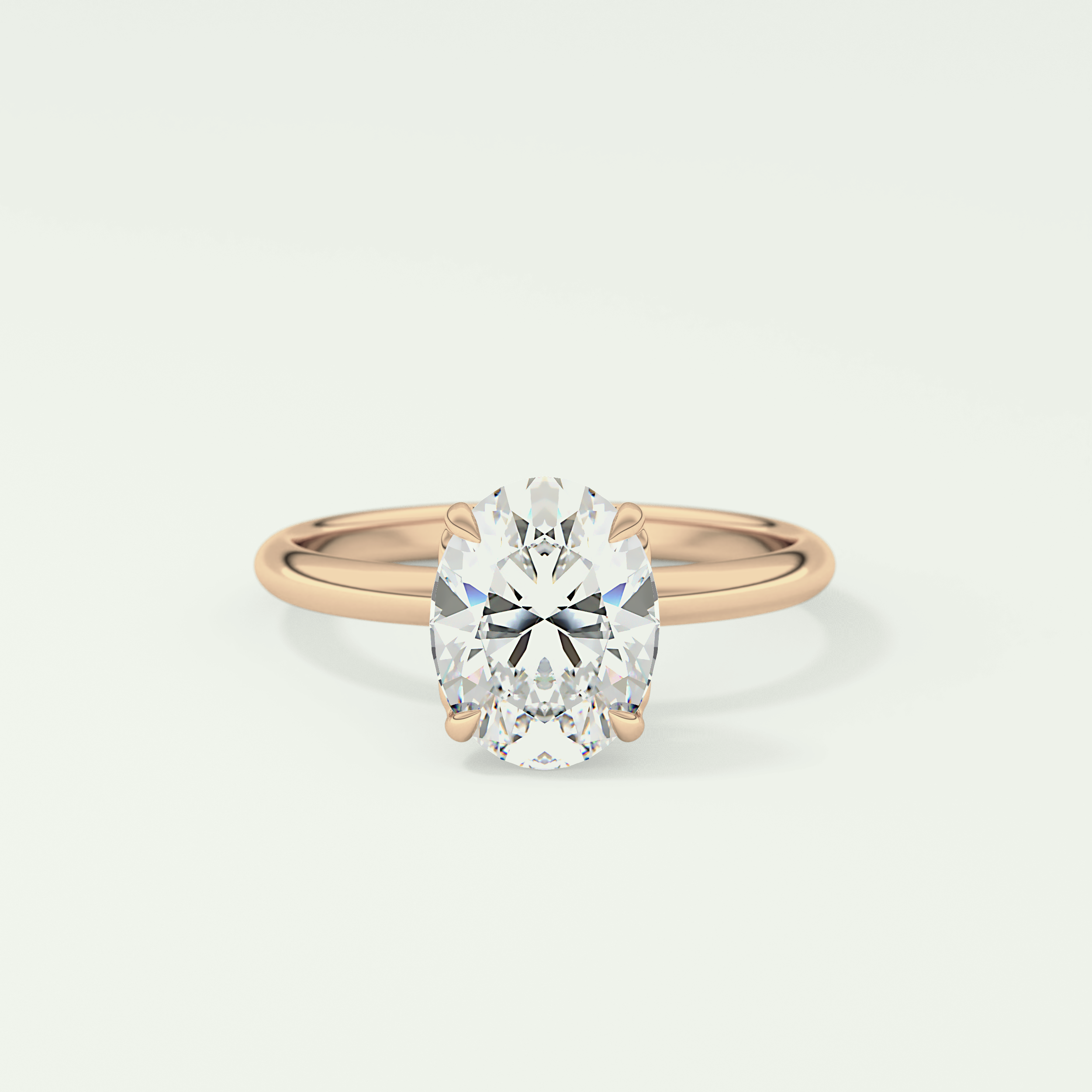 1.5 CT Oval Cut Solitaire Lab-Grown Diamond Engagement Ring 7
