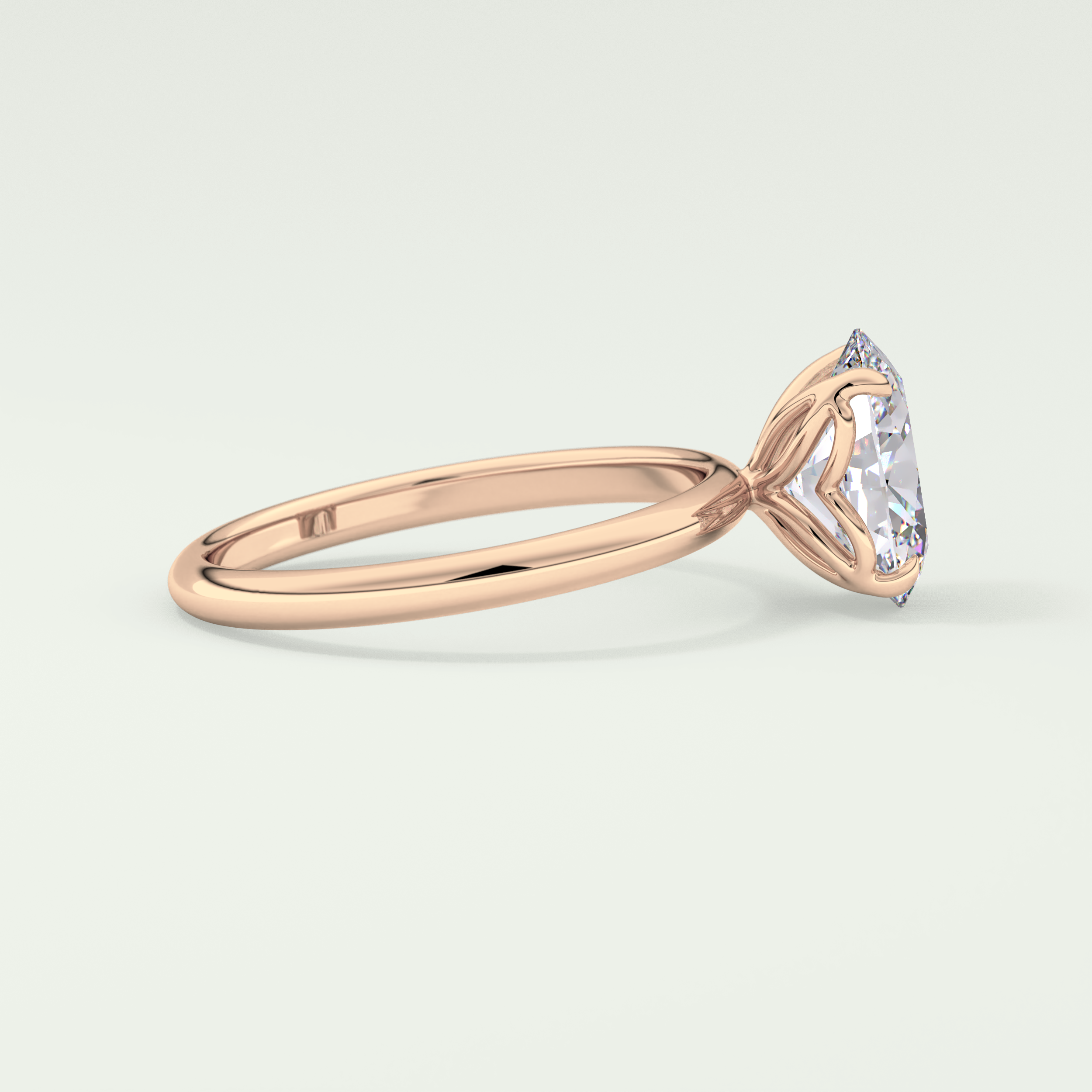 1.5 CT Oval Cut Solitaire Lab-Grown Diamond Engagement Ring 9