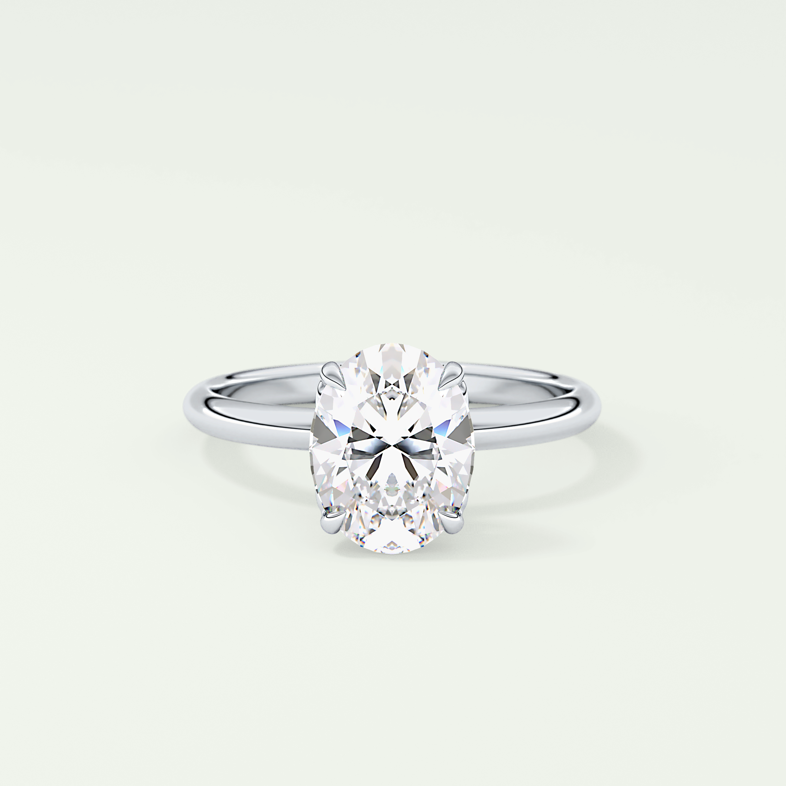 1.5 CT Oval Cut Solitaire Lab-Grown Diamond Engagement Ring 13