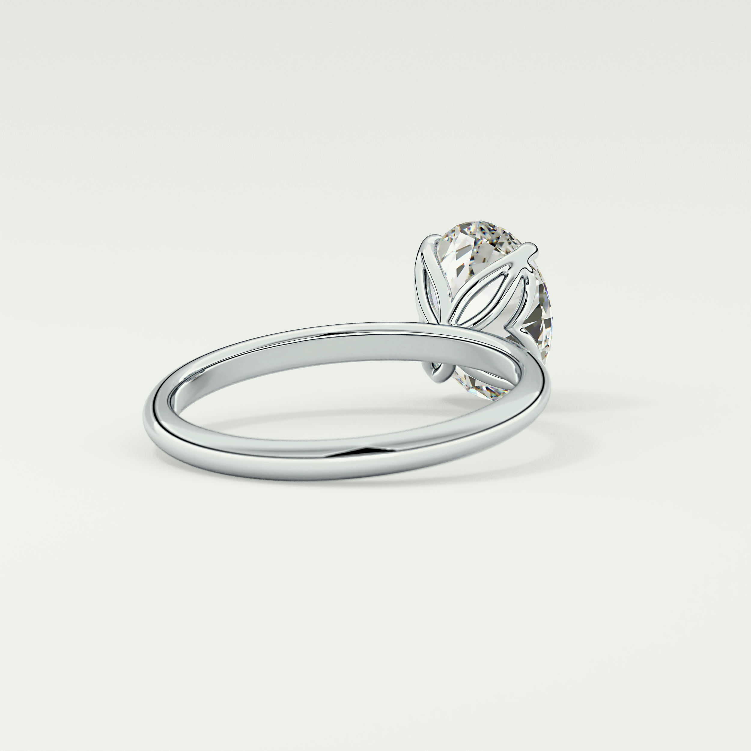 1.5 CT Oval Cut Solitaire Lab-Grown Diamond Engagement Ring 14