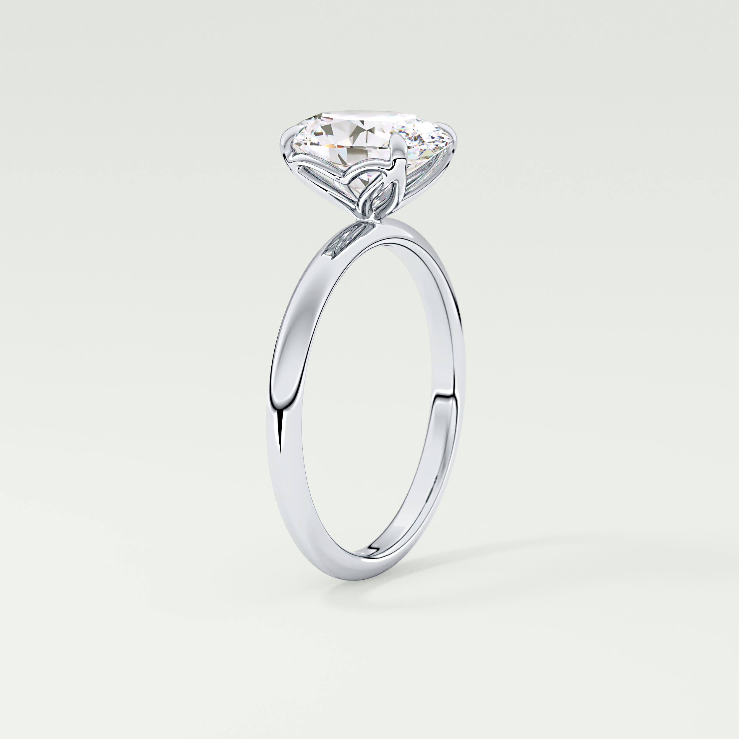 1.5 CT Oval Cut Solitaire Lab-Grown Diamond Engagement Ring 17