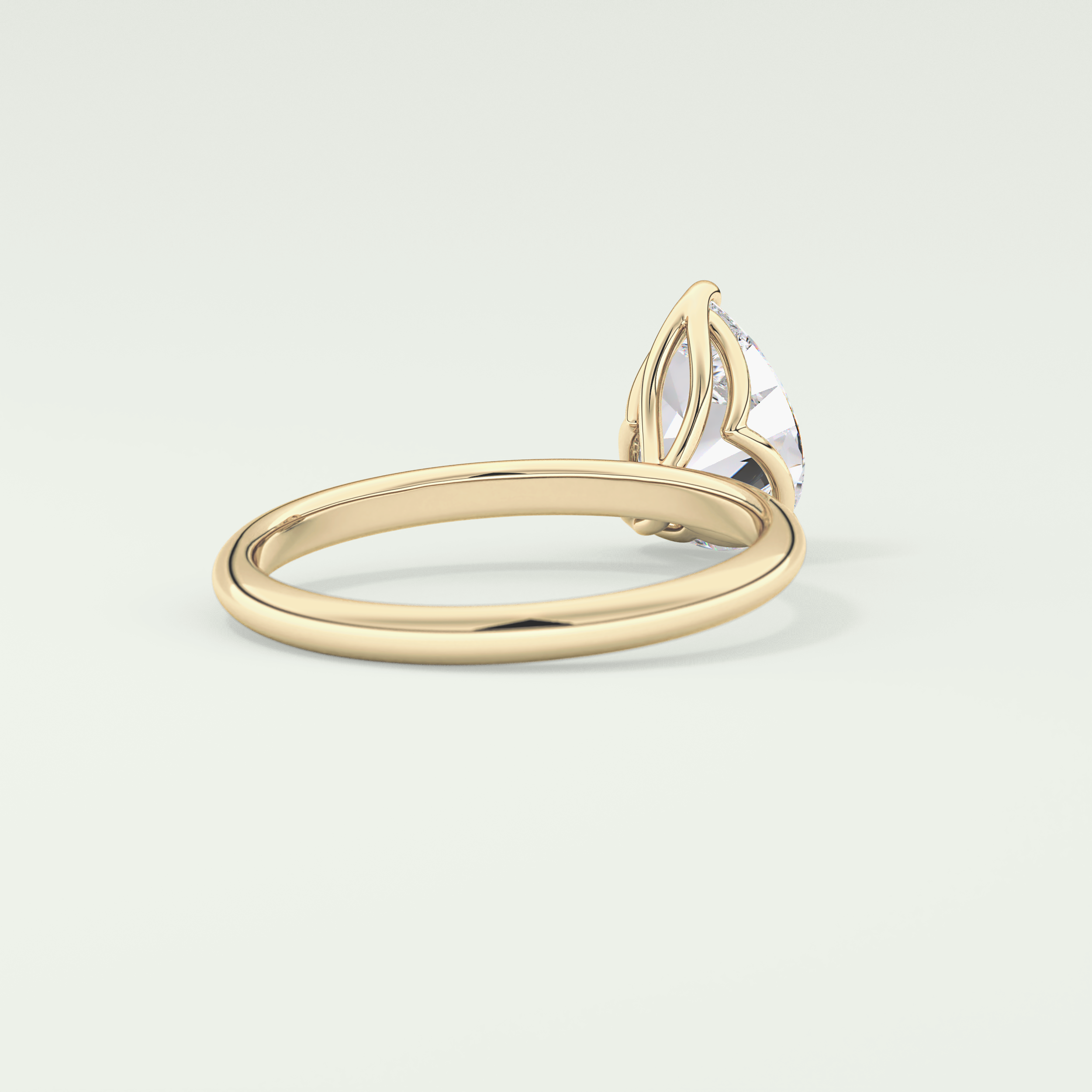 2.0 CT Pear Cut Solitaire Lab-Grown Diamond Engagement Ring 2