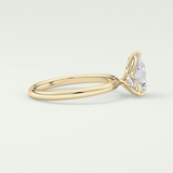 2.0 CT Pear Cut Solitaire Lab-Grown Diamond Engagement Ring 3