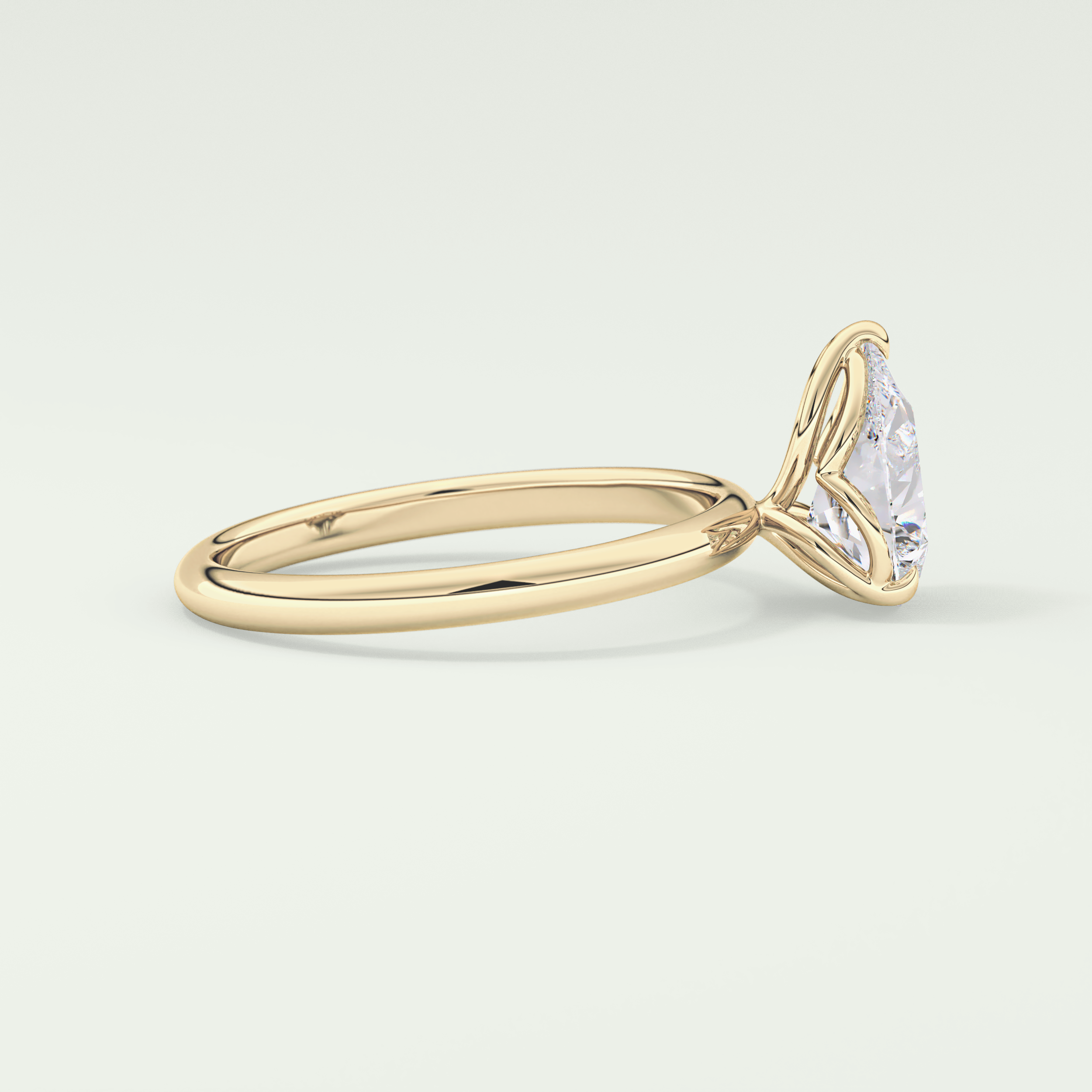 2.0 CT Pear Cut Solitaire Lab-Grown Diamond Engagement Ring 3