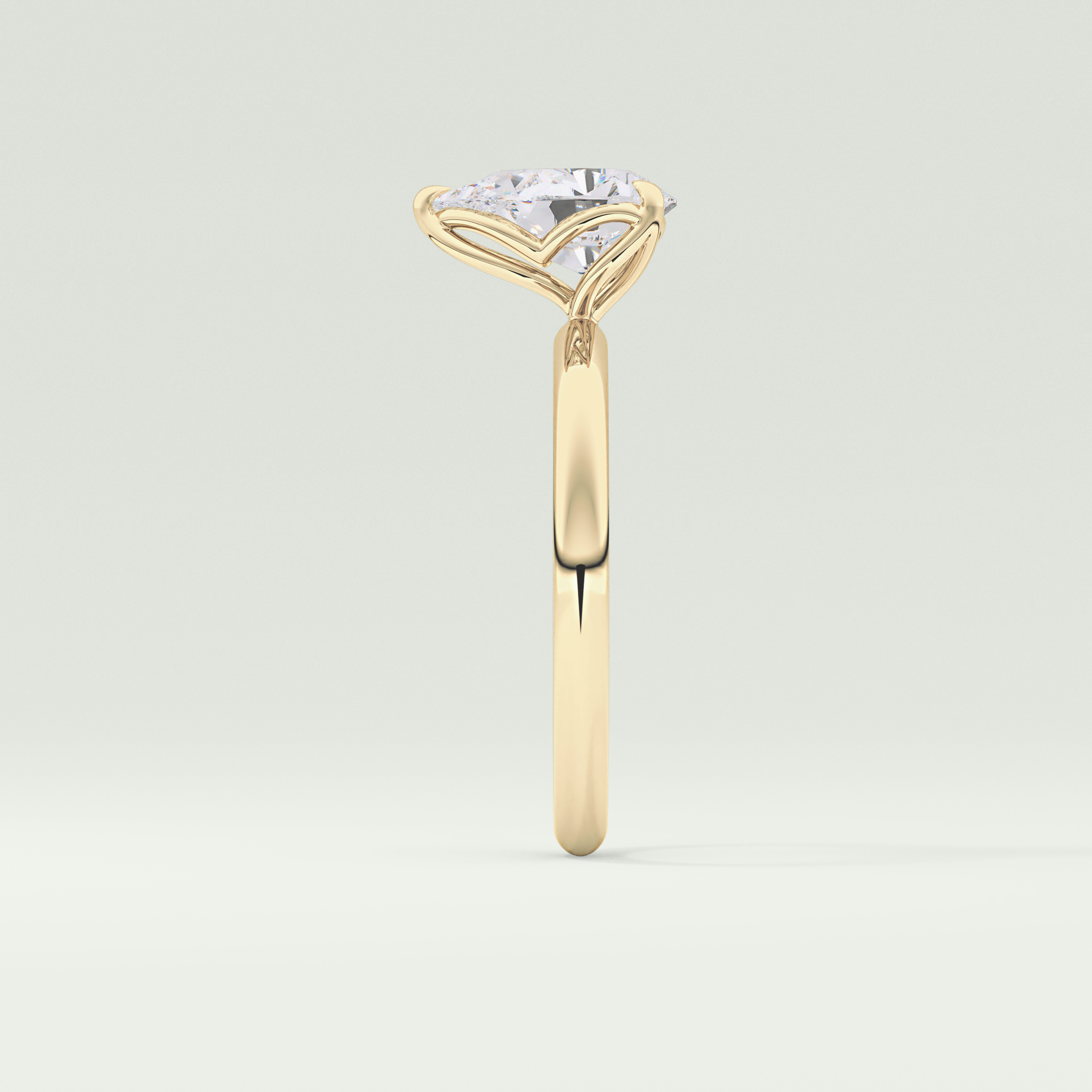 2.0 CT Pear Cut Solitaire Lab-Grown Diamond Engagement Ring 4