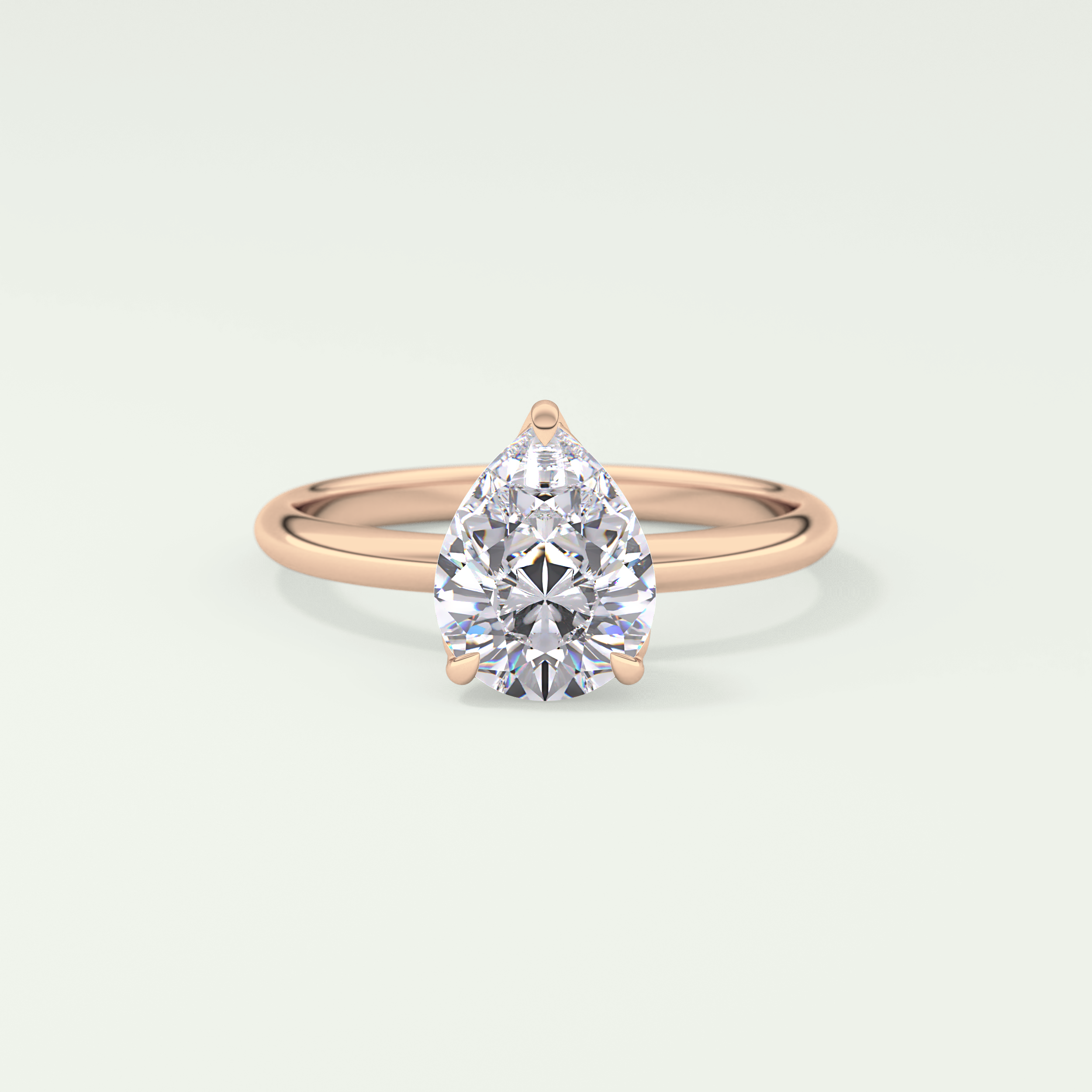 2.0 CT Pear Cut Solitaire Lab-Grown Diamond Engagement Ring 7