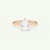 2.0 CT Pear Cut Solitaire Lab-Grown Diamond Engagement Ring