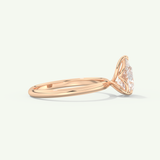 2.0 CT Pear Cut Solitaire Lab-Grown Diamond Engagement Ring