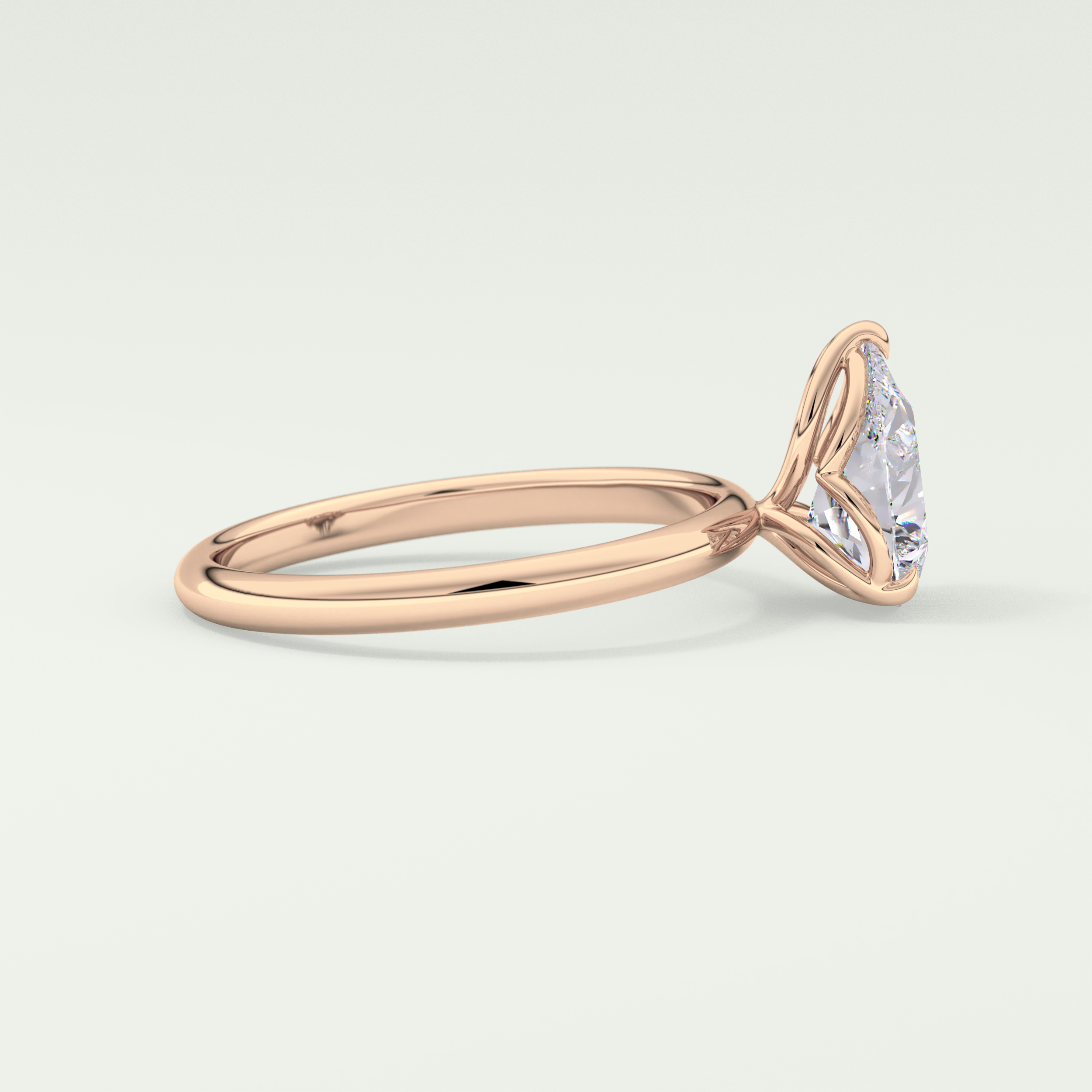 2.0 CT Pear Cut Solitaire Lab-Grown Diamond Engagement Ring 9