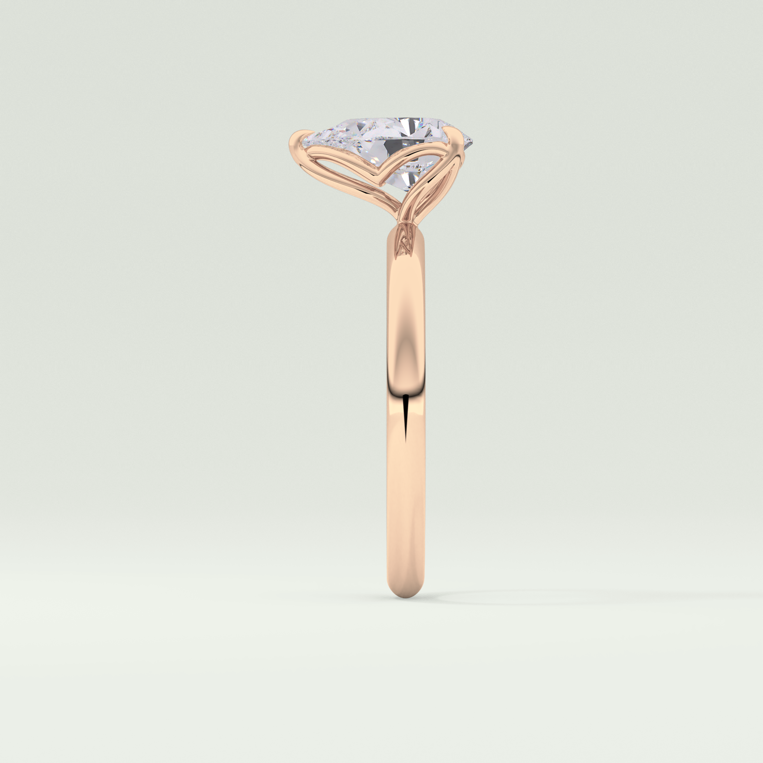 2.0 CT Pear Cut Solitaire Lab-Grown Diamond Engagement Ring 10