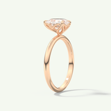 2.0 CT Pear Cut Solitaire Lab-Grown Diamond Engagement Ring