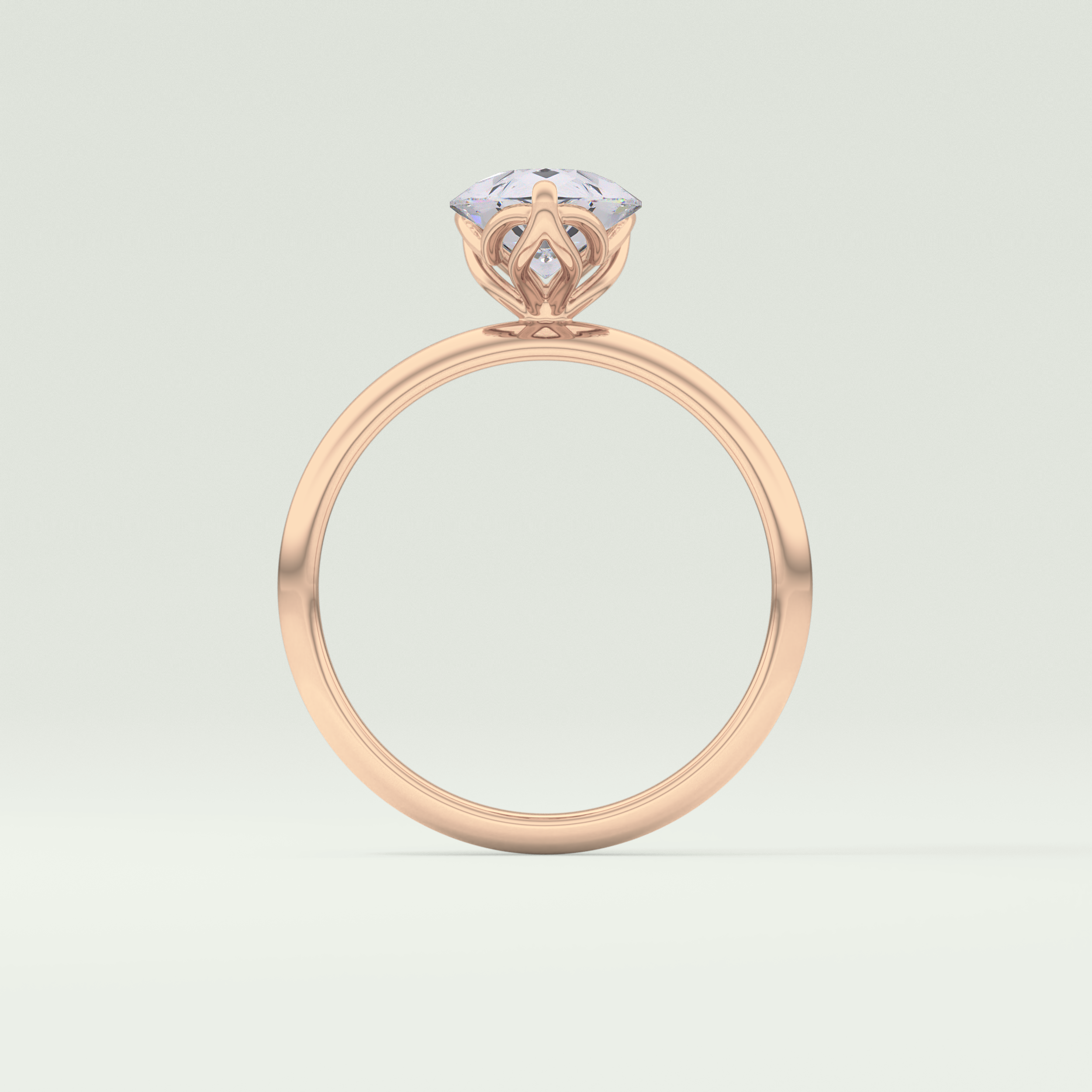 2.0 CT Pear Cut Solitaire Lab-Grown Diamond Engagement Ring 12