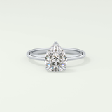2.0 CT Pear Cut Solitaire Lab-Grown Diamond Engagement Ring 13