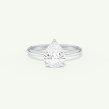2.0 CT Pear Cut Solitaire Lab-Grown Diamond Engagement Ring