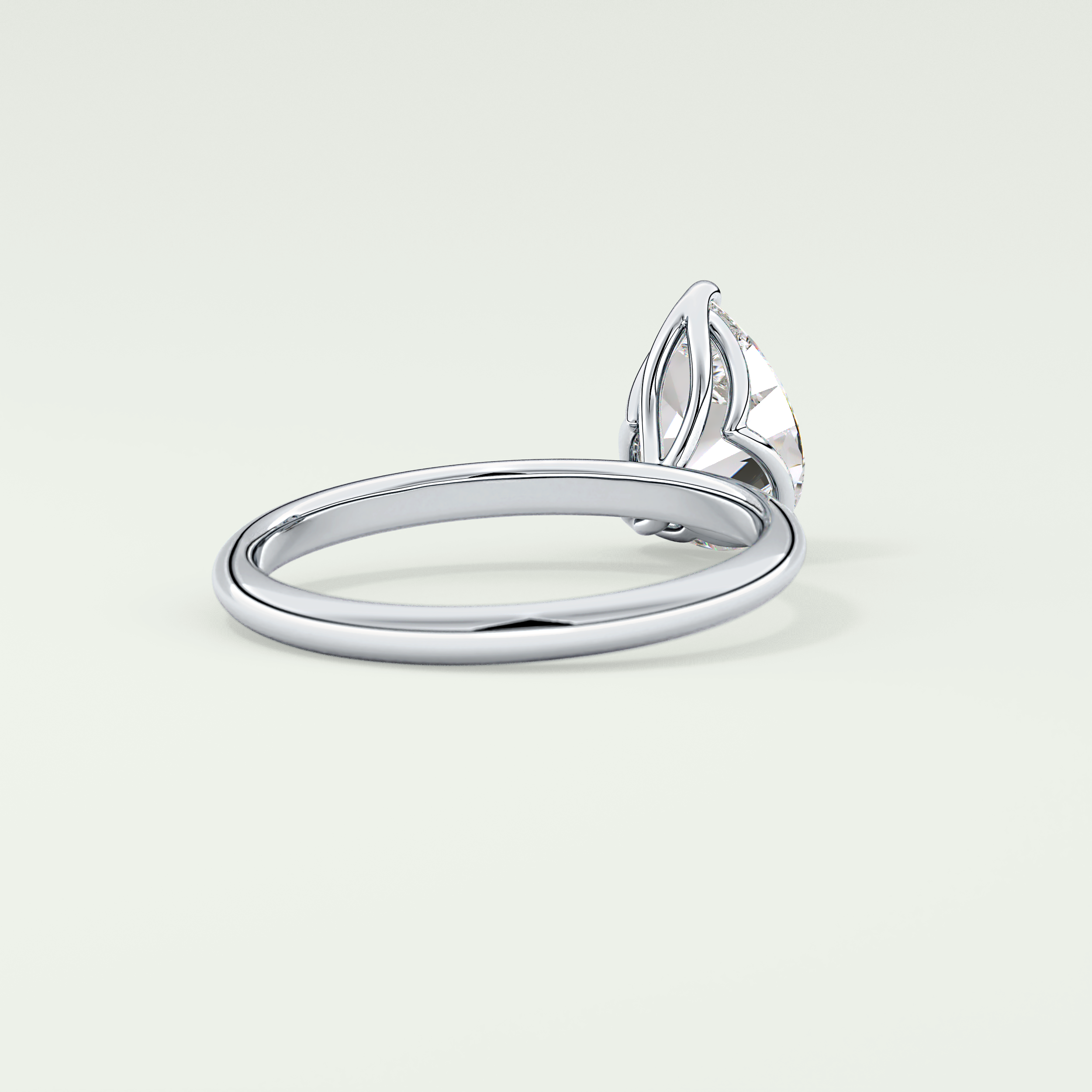 2.0 CT Pear Cut Solitaire Lab-Grown Diamond Engagement Ring 14