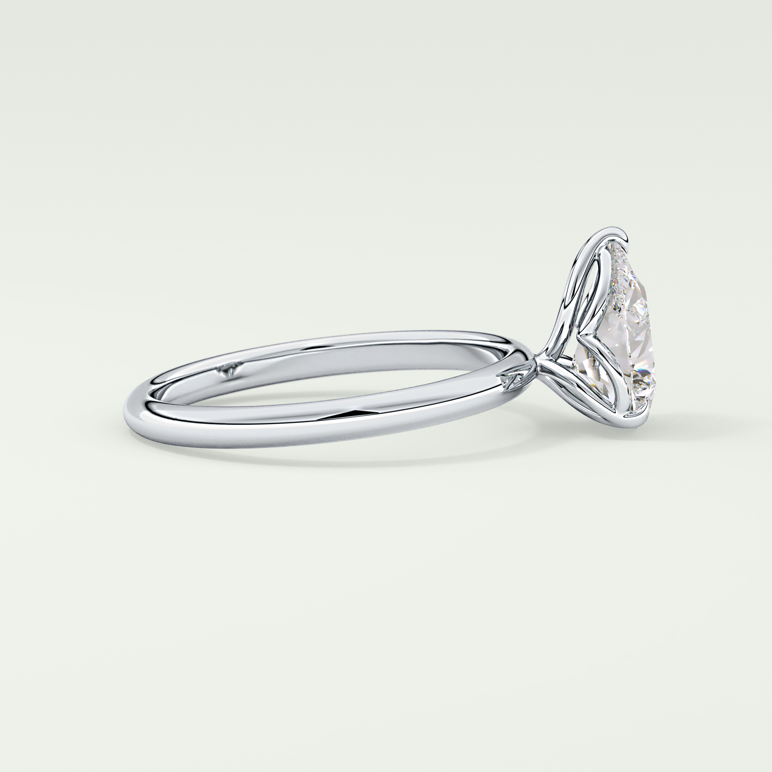 2.0 CT Pear Cut Solitaire Lab-Grown Diamond Engagement Ring 15