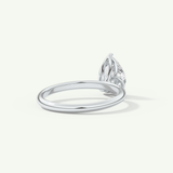 2.0 CT Pear Cut Solitaire Lab-Grown Diamond Engagement Ring