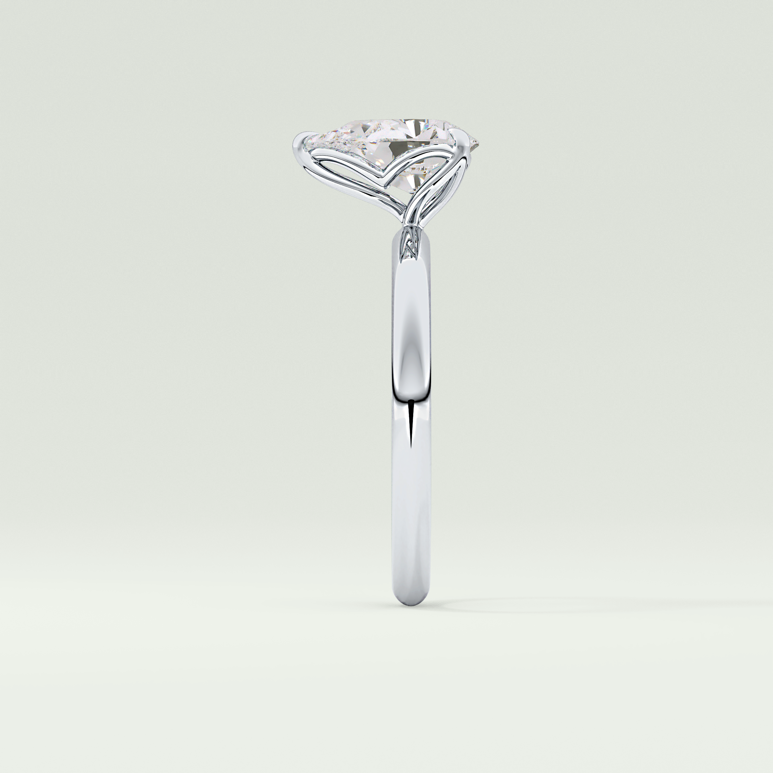 2.0 CT Pear Cut Solitaire Lab-Grown Diamond Engagement Ring 16