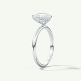 2.0 CT Pear Cut Solitaire Lab-Grown Diamond Engagement Ring