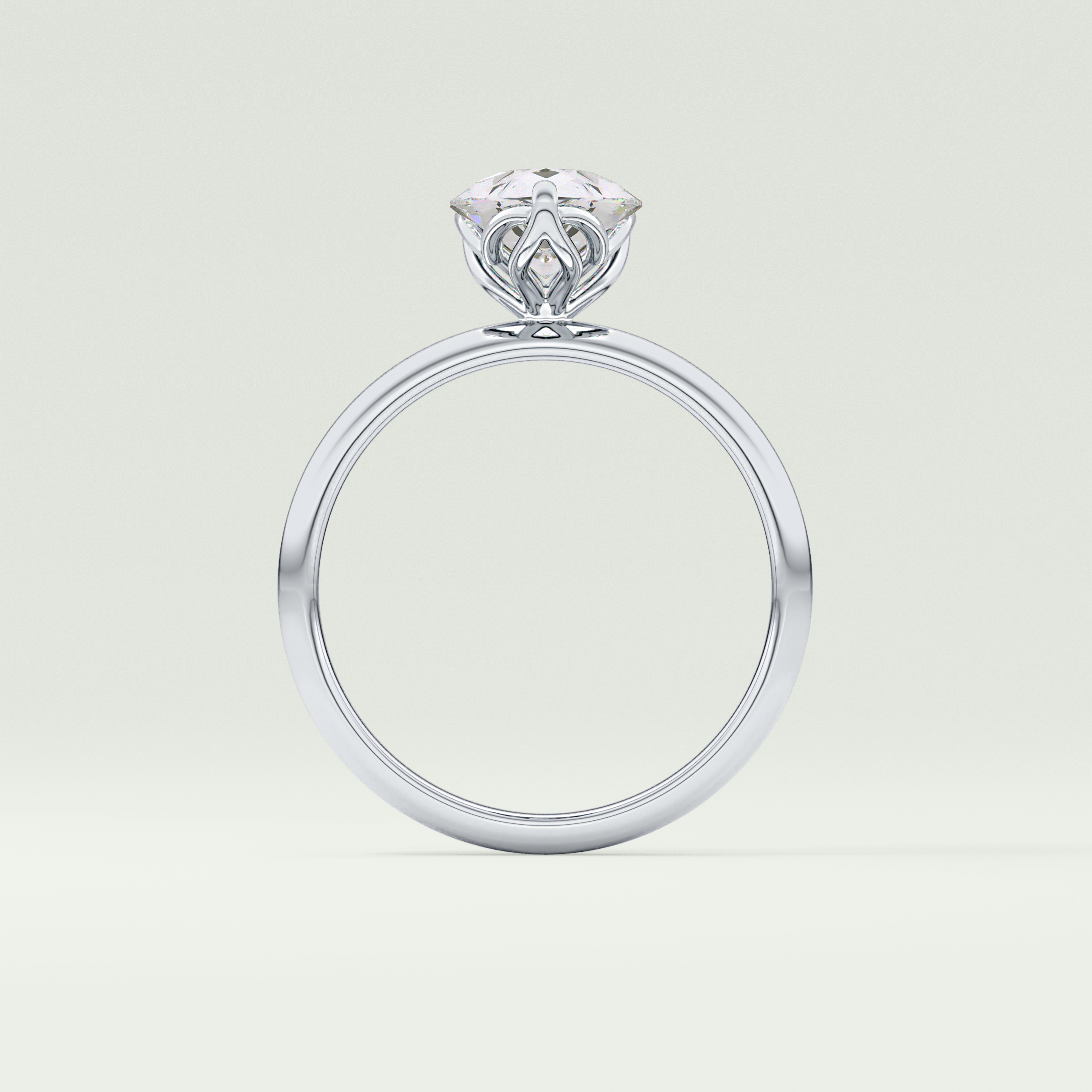 2.0 CT Pear Cut Solitaire Lab-Grown Diamond Engagement Ring 18