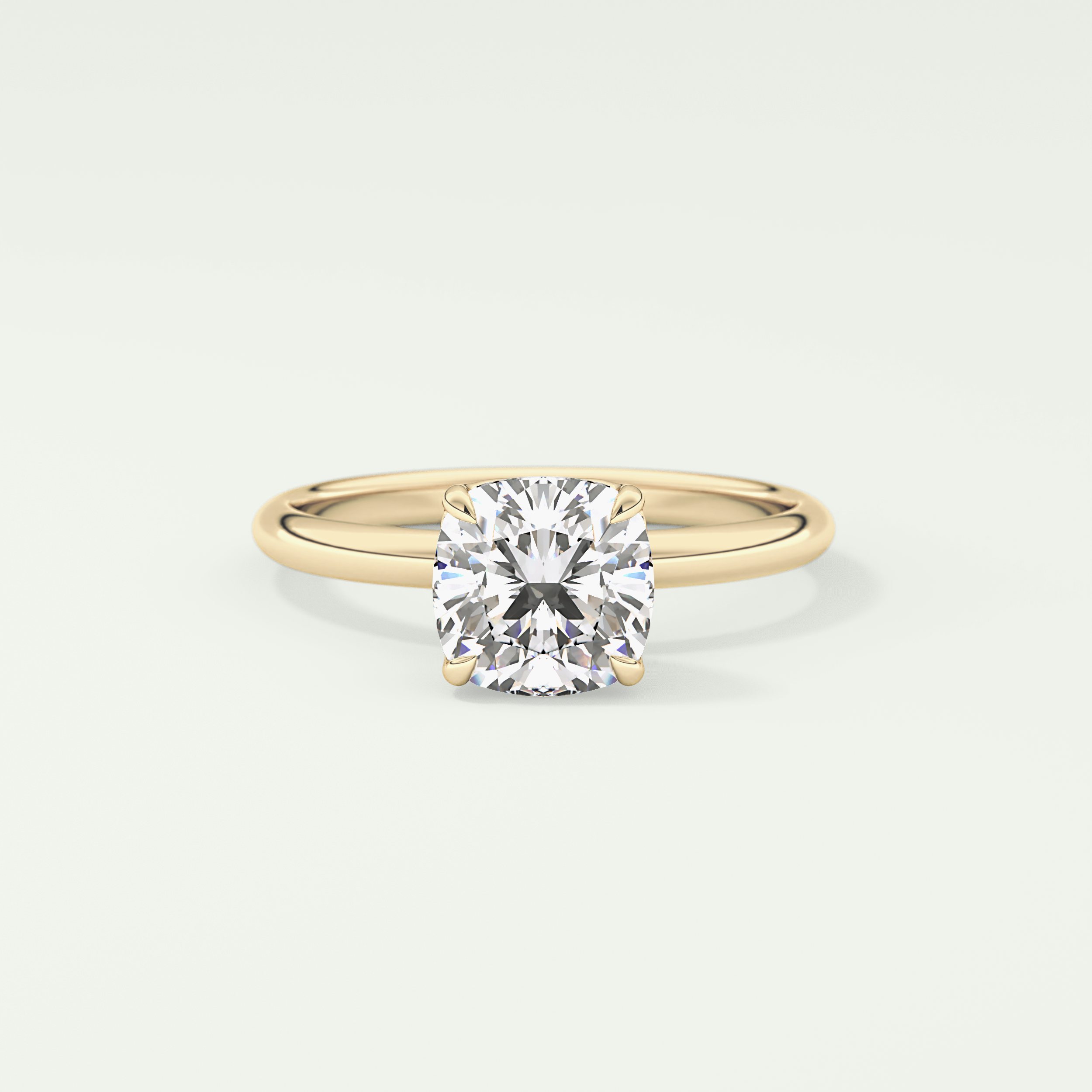 2.0 CT Cushion Cut Solitaire Lab-Grown Diamond Engagement Ring 1