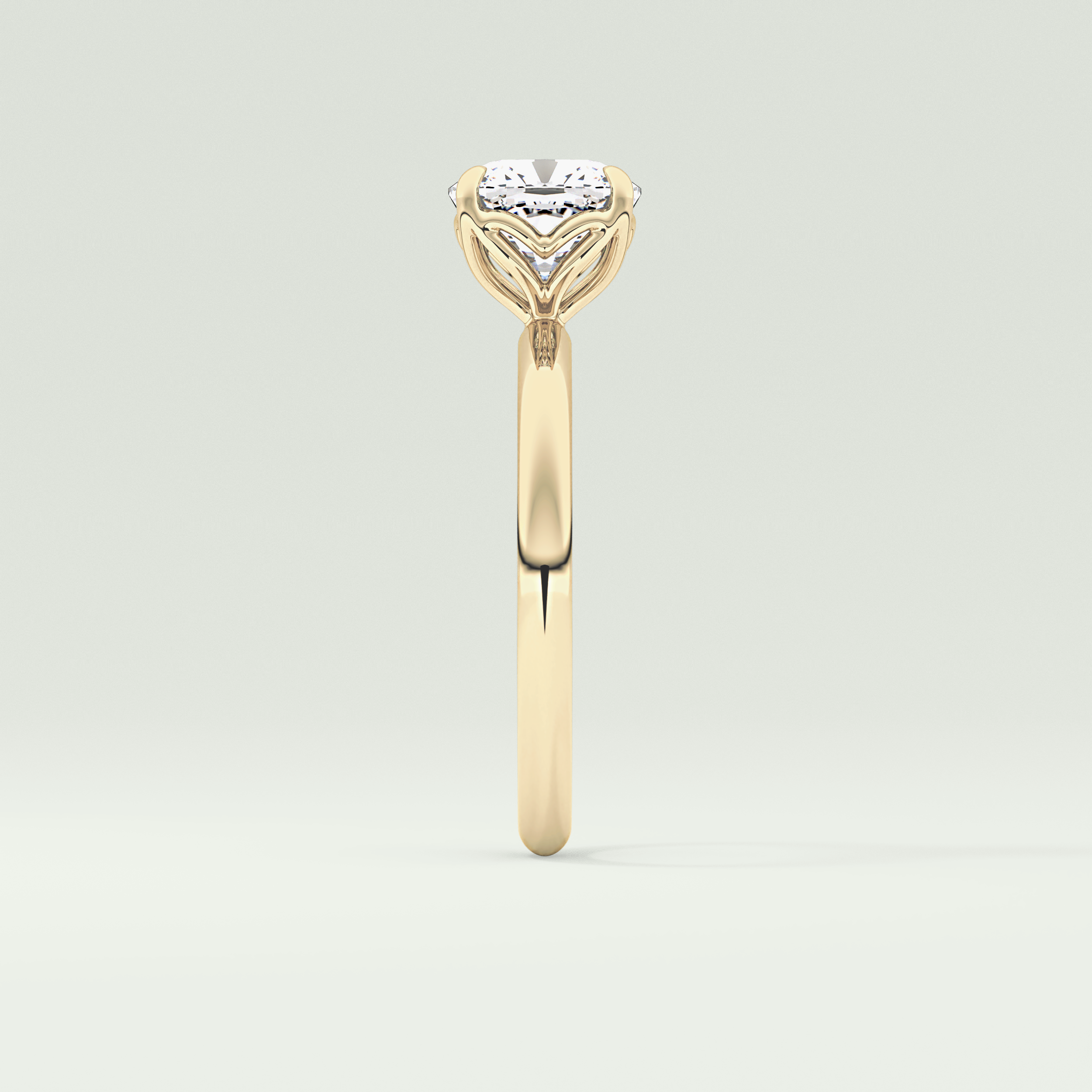 2.0 CT Cushion Cut Solitaire Lab-Grown Diamond Engagement Ring 4