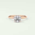 2.0 CT Cushion Cut Solitaire Lab-Grown Diamond Engagement Ring 7