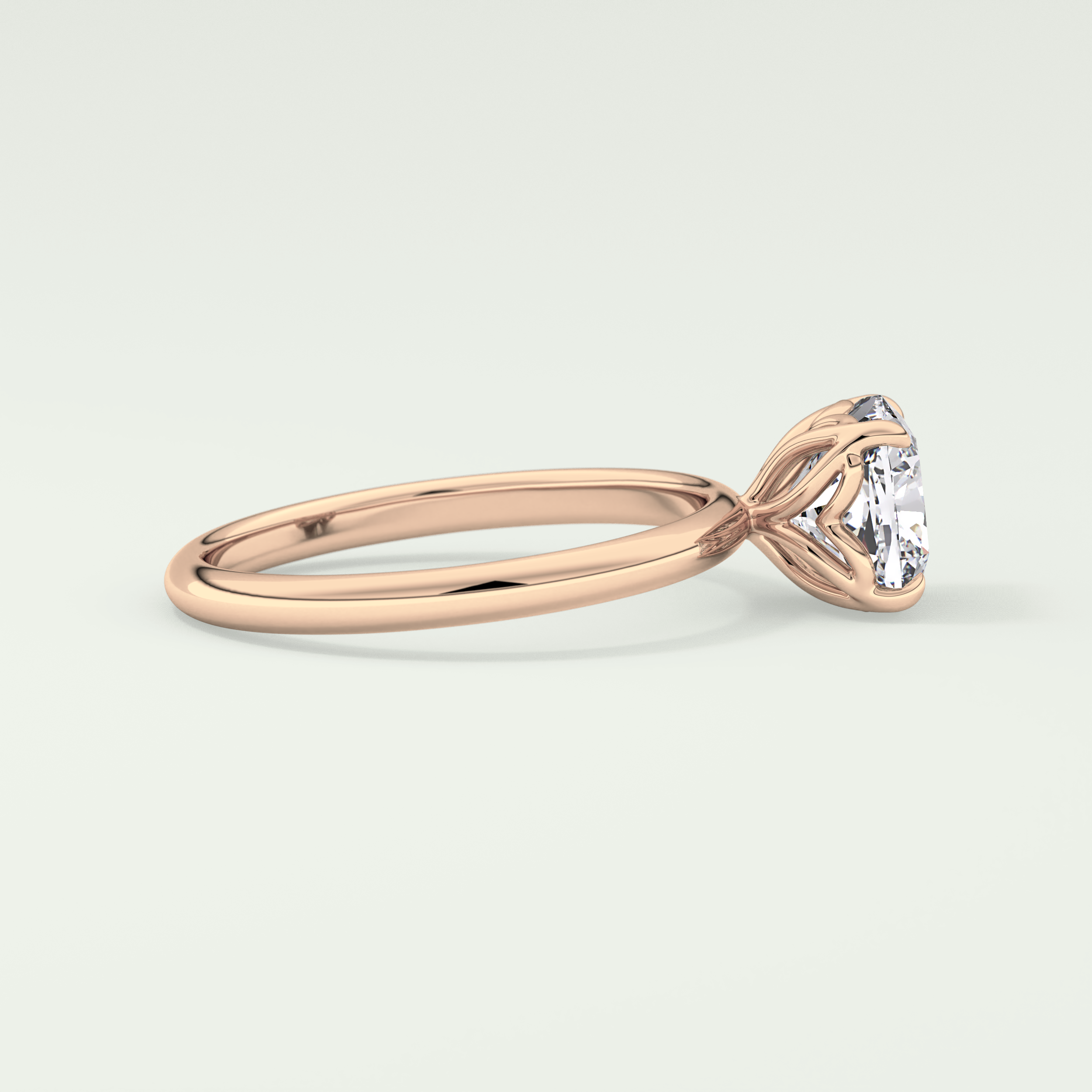 2.0 CT Cushion Cut Solitaire Lab-Grown Diamond Engagement Ring 9