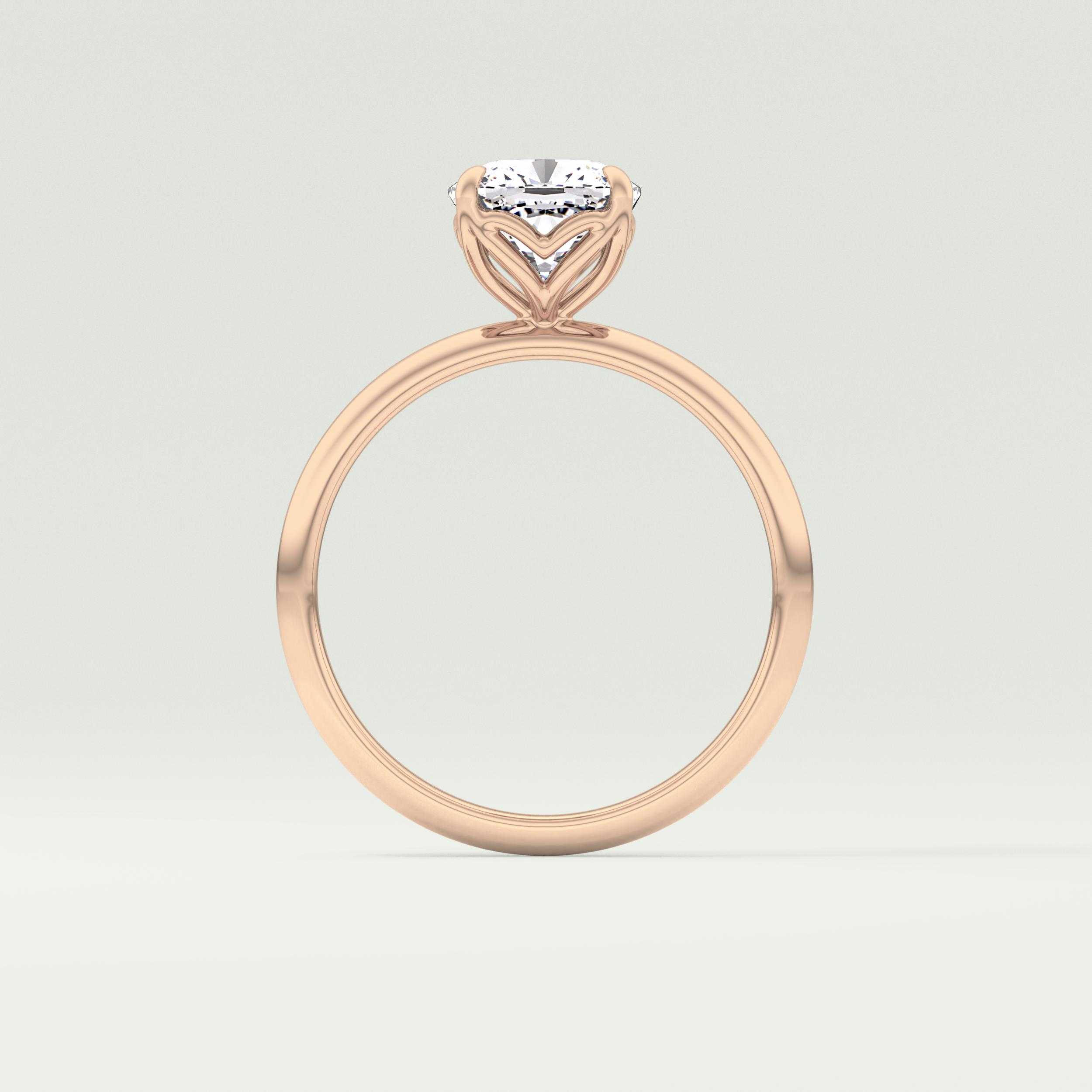 2.0 CT Cushion Cut Solitaire Lab-Grown Diamond Engagement Ring 12