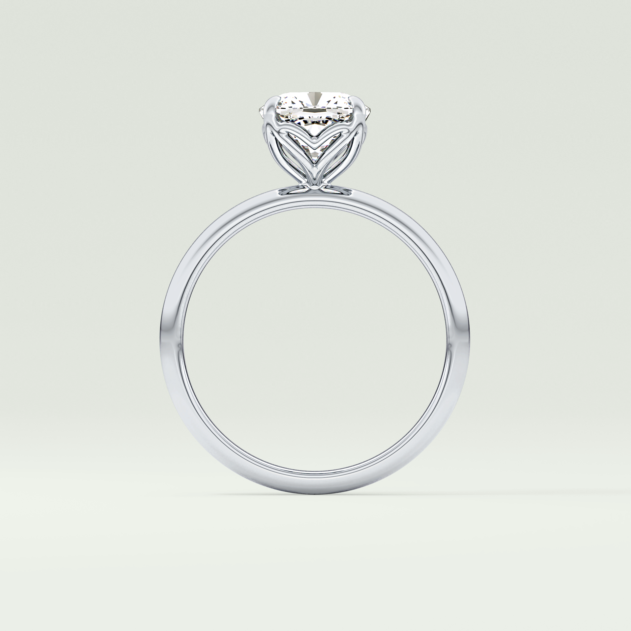 2.0 CT Cushion Cut Solitaire Lab-Grown Diamond Engagement Ring 18