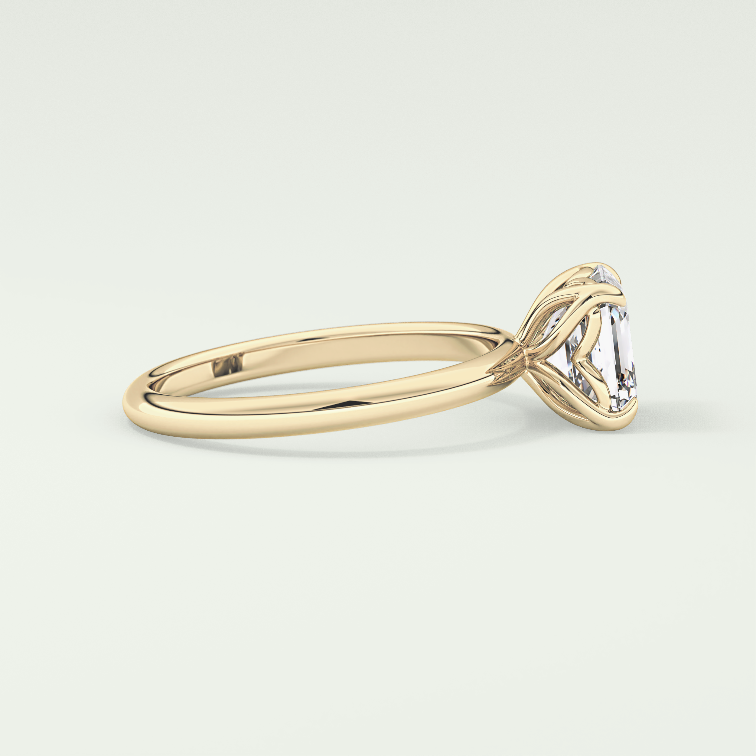 2.0 CT Asscher Cut Solitaire Lab-Grown Diamond Engagement Ring 3