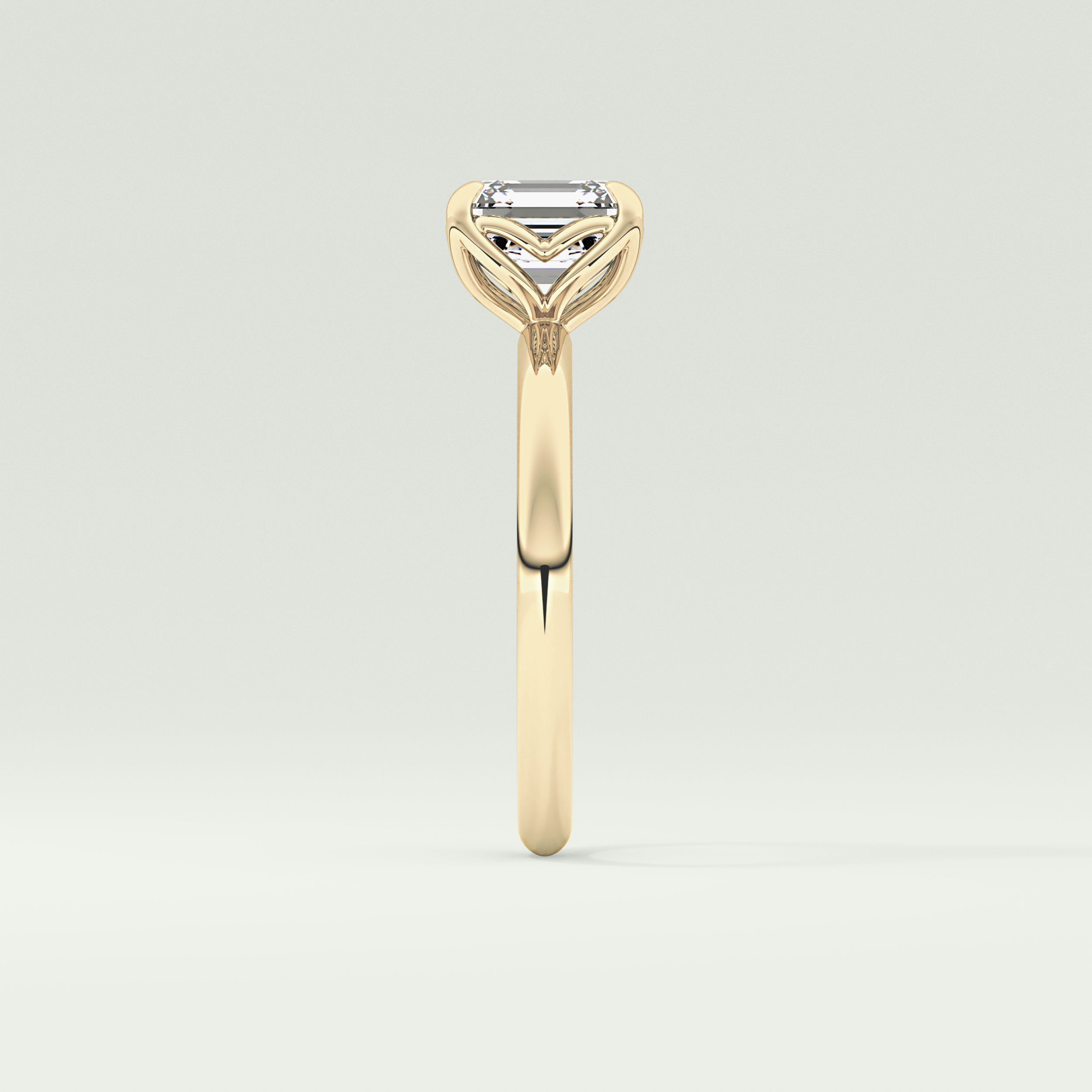 2.0 CT Asscher Cut Solitaire Lab-Grown Diamond Engagement Ring 4