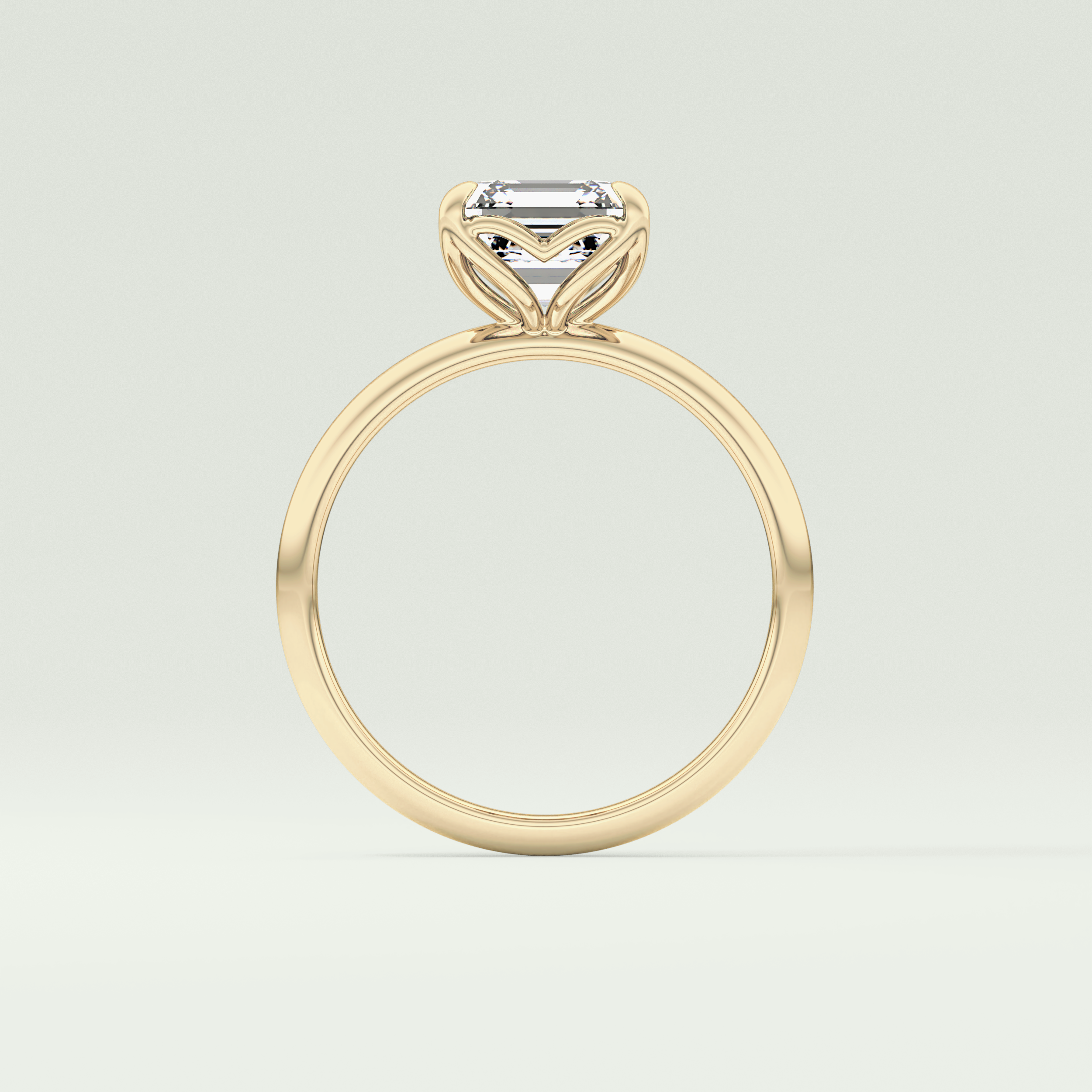 2.0 CT Asscher Cut Solitaire Lab-Grown Diamond Engagement Ring 6