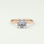 2.0 CT Asscher Cut Solitaire Lab-Grown Diamond Engagement Ring 7