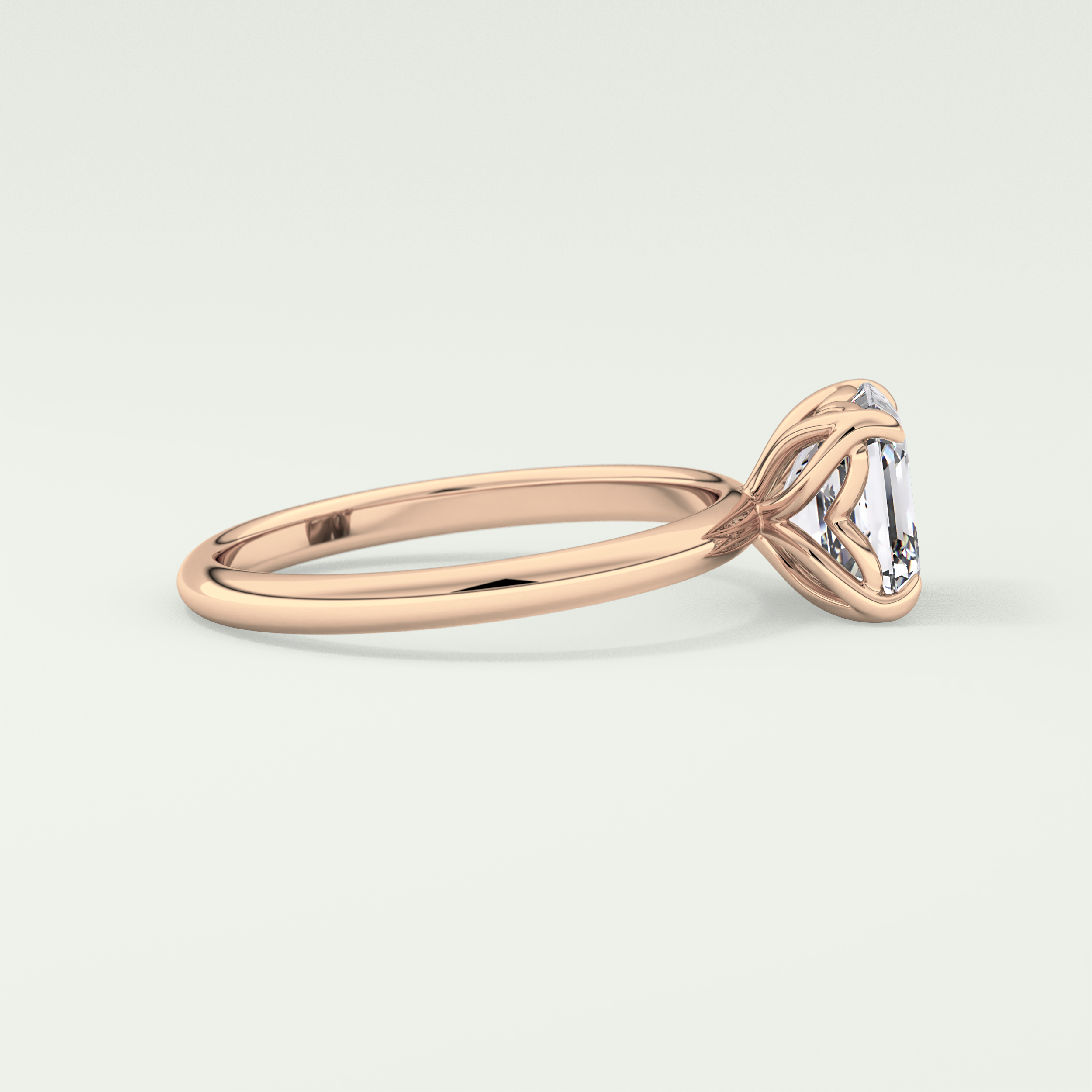 2.0 CT Asscher Cut Solitaire Lab-Grown Diamond Engagement Ring 9