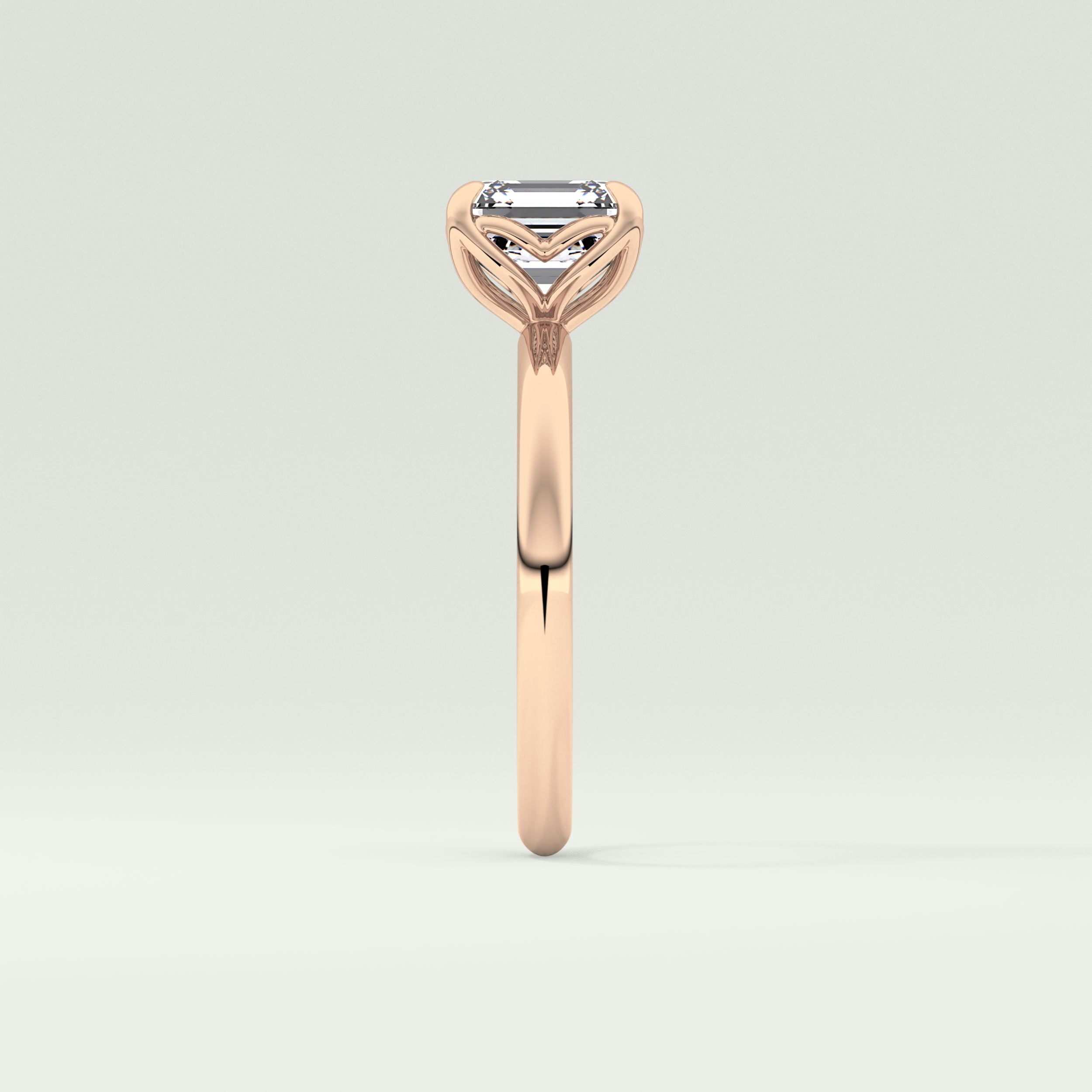 2.0 CT Asscher Cut Solitaire Lab-Grown Diamond Engagement Ring 10