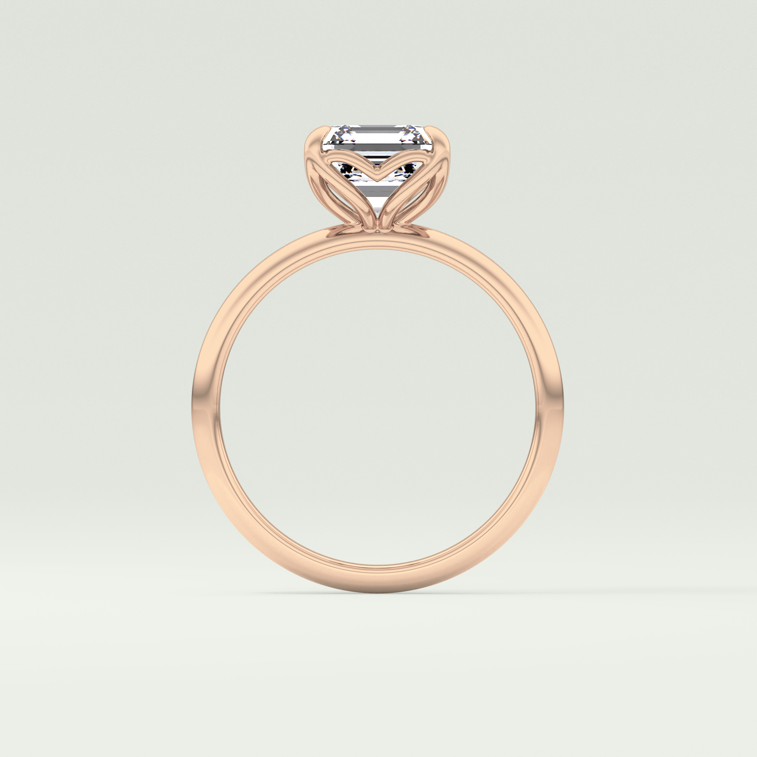 2.0 CT Asscher Cut Solitaire Lab-Grown Diamond Engagement Ring 12