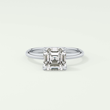 2.0 CT Asscher Cut Solitaire Lab-Grown Diamond Engagement Ring 13